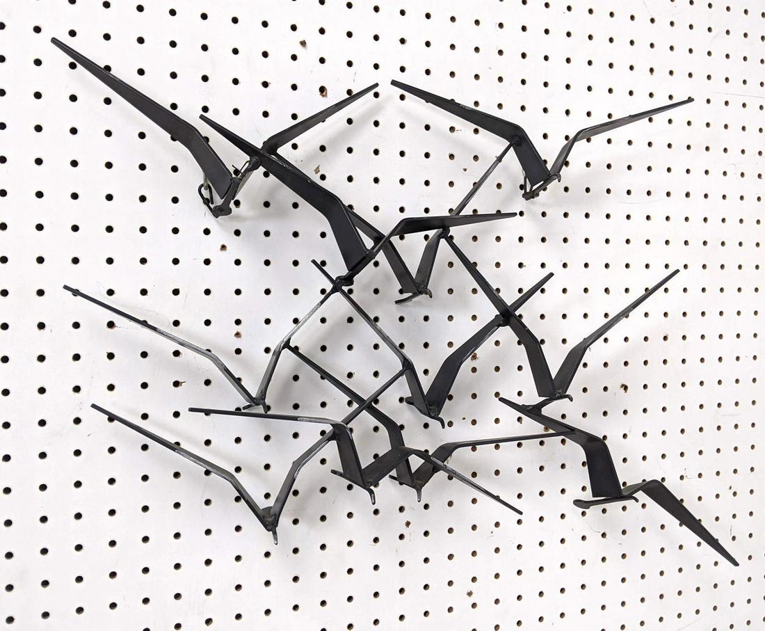 C JERE '69 Metal Flock of Birds Wall Sculpture. (1 of 8)