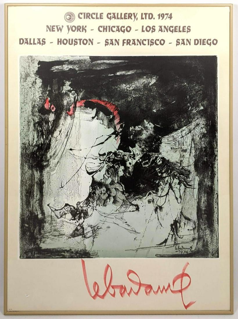 HOI LEBADANG Poster for Circle Gallery 1974. Signed. (1 of 5)