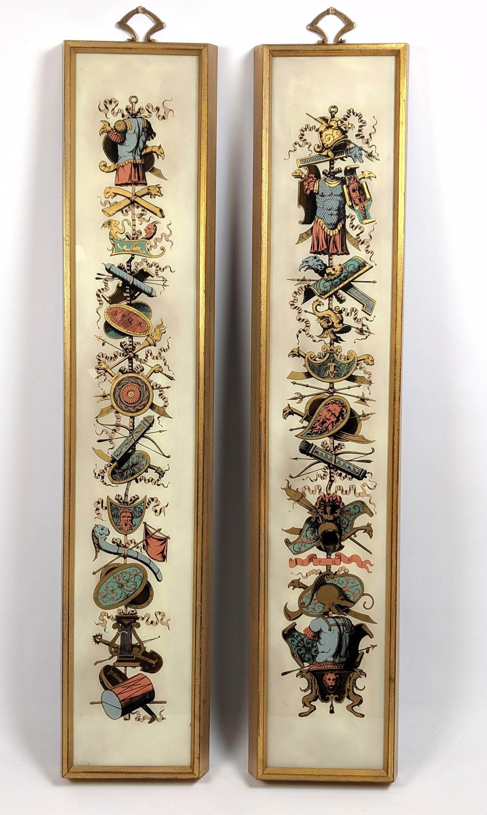 Pr Piero Fornasetti style Eglomise Decorative Panels. S (1 of 18)