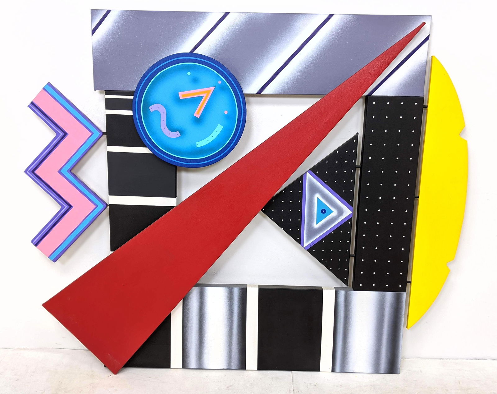 Large NEIL LOEB Postmodern Memphis Style Painting (1 of 13)