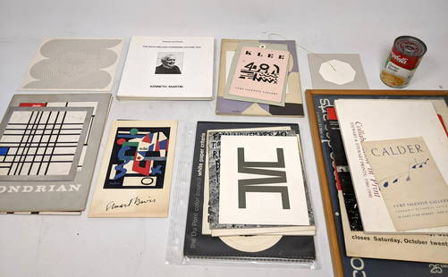 Modernist Art & Design Books & Paper Ephemera Lot. Paul: Modernist Art & Design Books & Paper Ephemera Lot. Paul Klee, Kenneth Martin, Piet Mondrian, Dubusset, Calder, Giacometti, etc.-- Dimensions: H: 16.5 inches: W: 12.5 inches ---