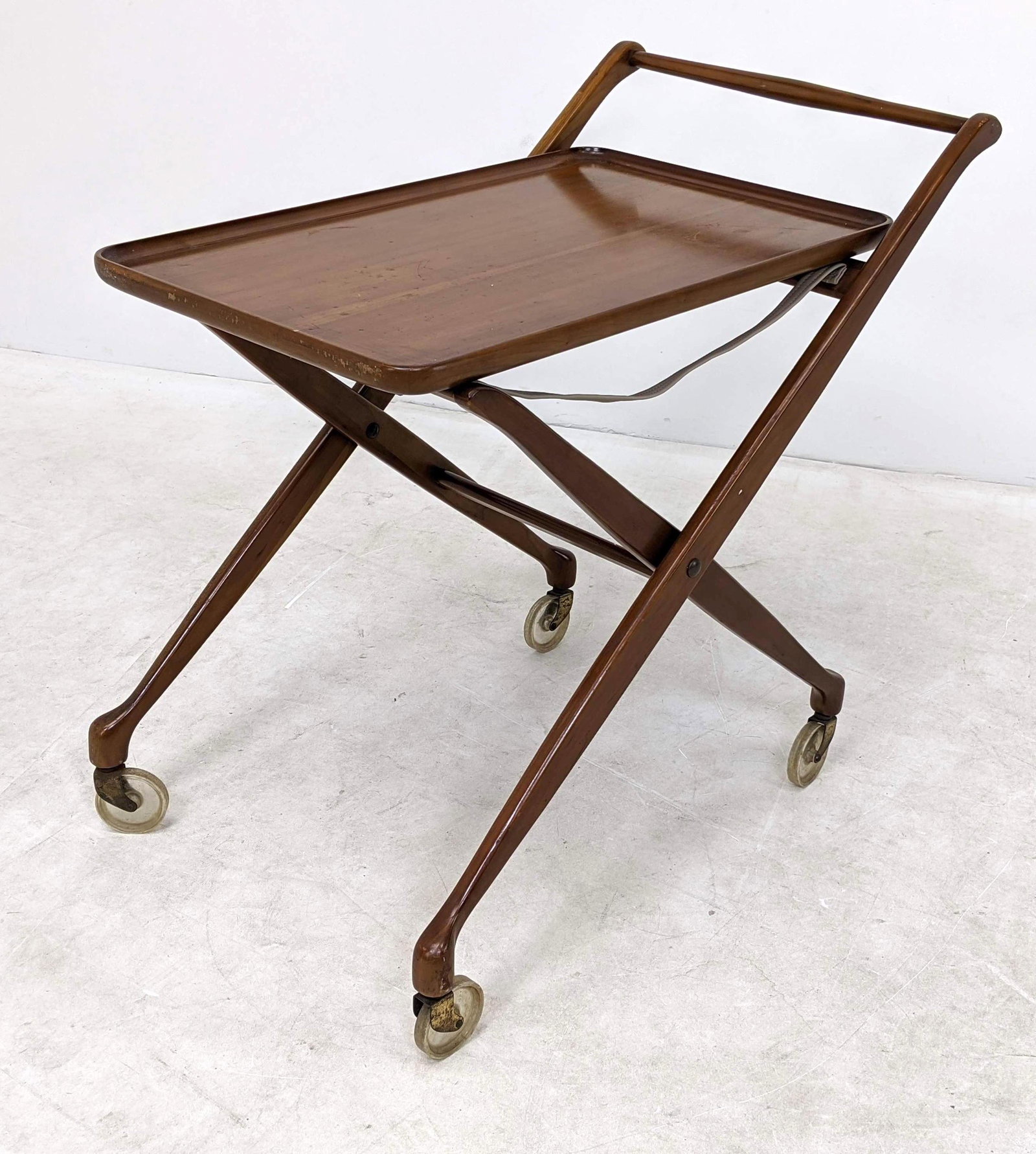 Modern Folding Rolling Bar Serving Cart. Ico Parisi sty (1 of 11)