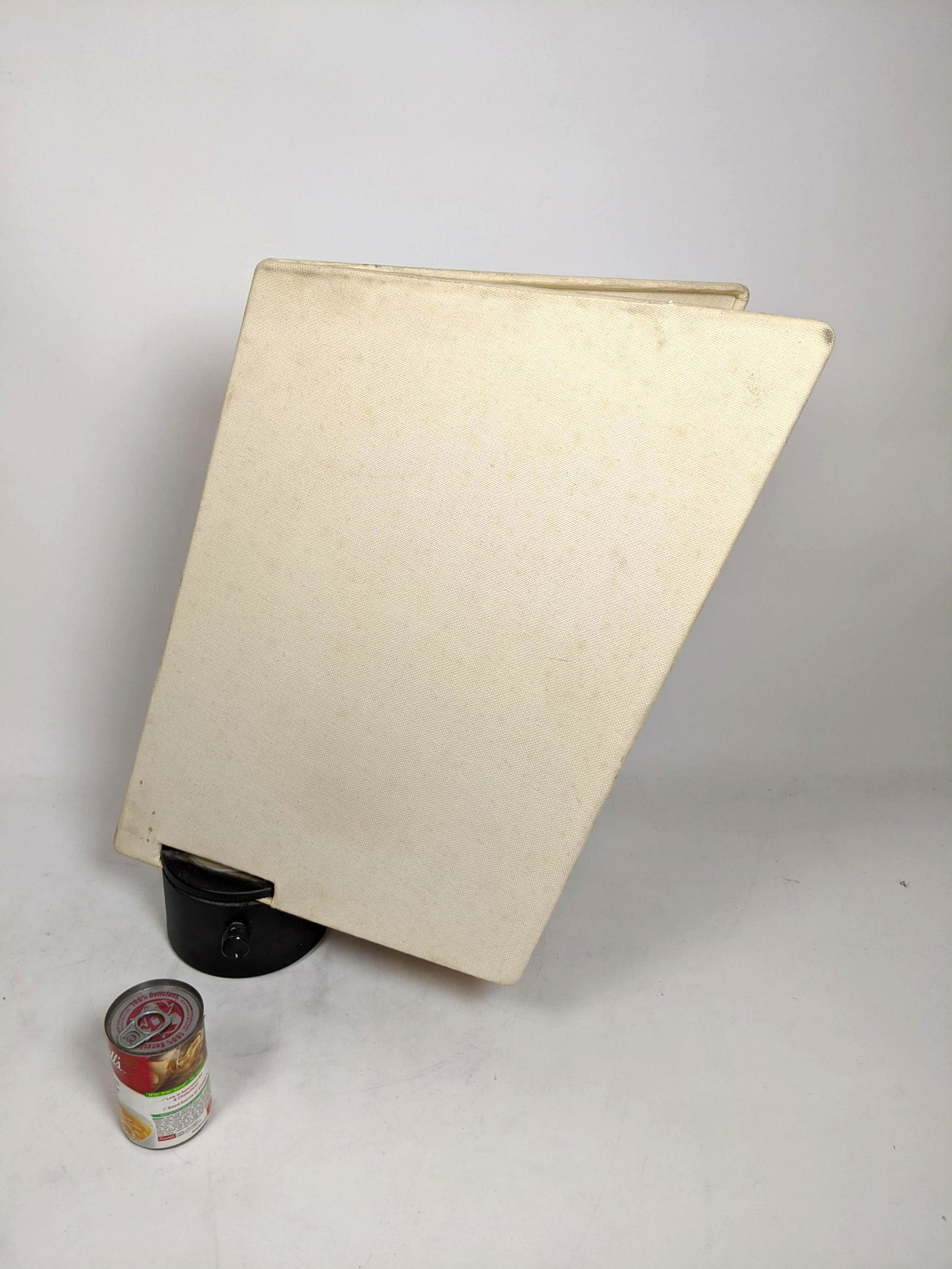 Post Modern Canvas Sail Form Table Lamp. Heavy metal ba (1 of 7)