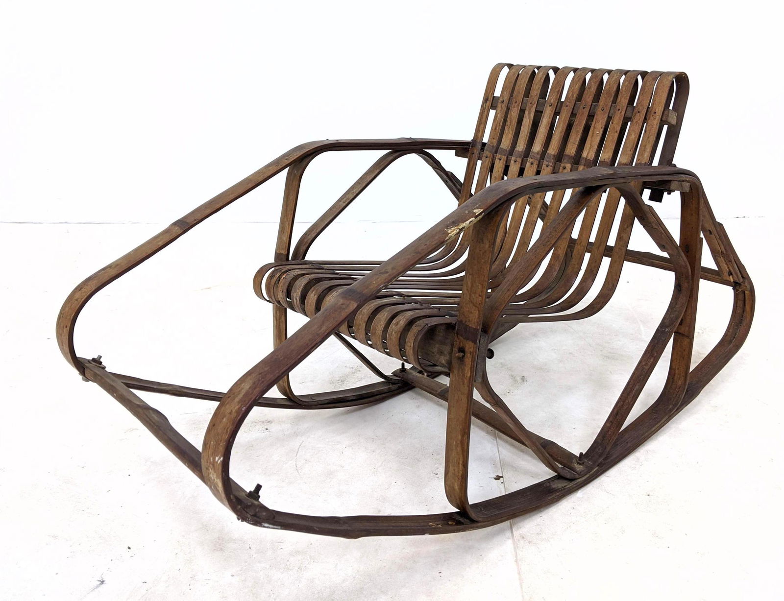 Child's Funky Bentwood Bamboo Rocker. (1 of 8)