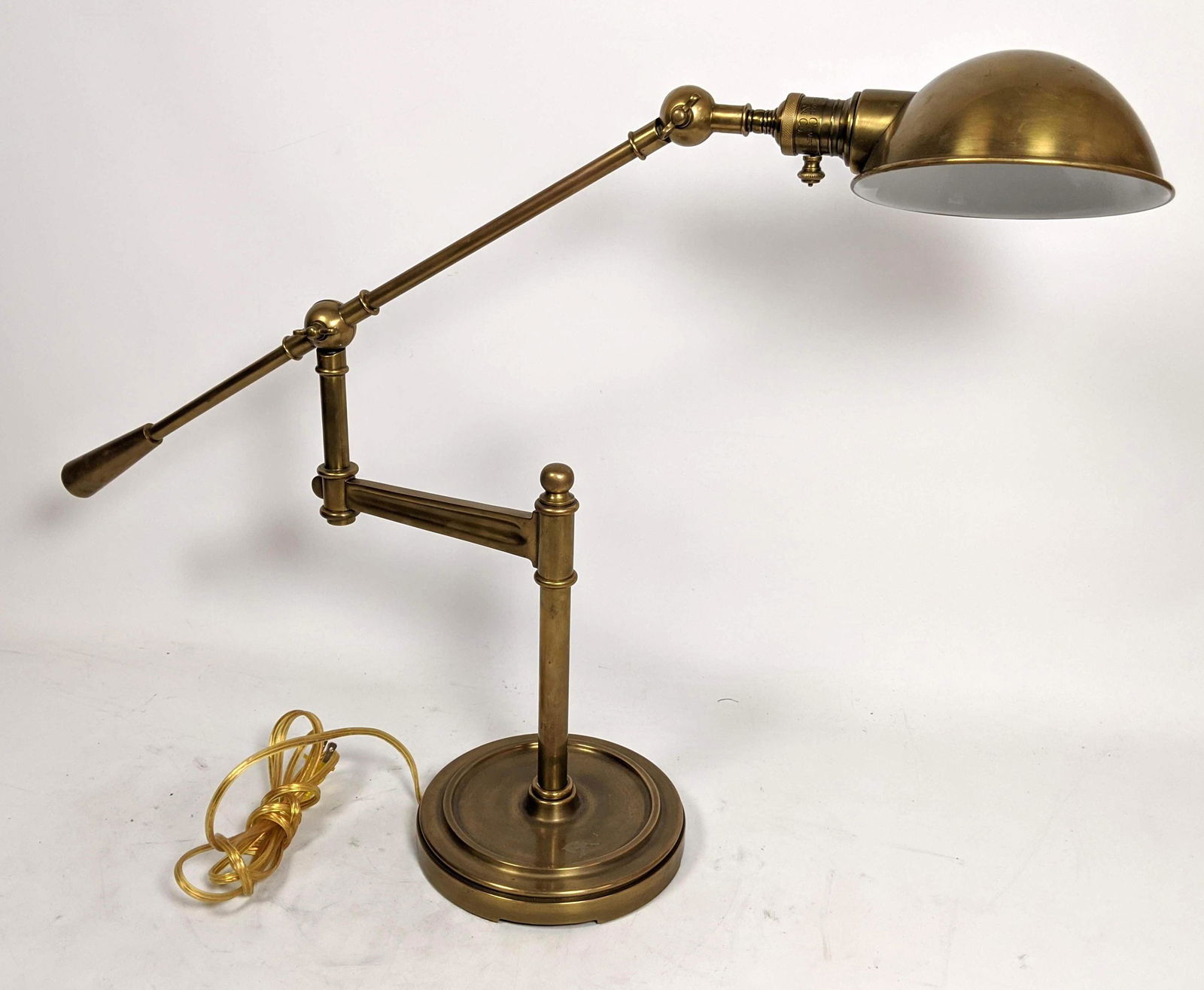 VISUAL COMFORT Brass Desk Task Lamp. Swing Arm Industri (1 of 12)