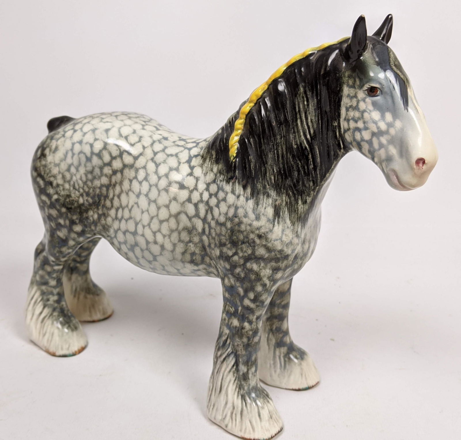 BESWICK English Pottery Shire Horse #818. Dappled glaze (1 of 10)