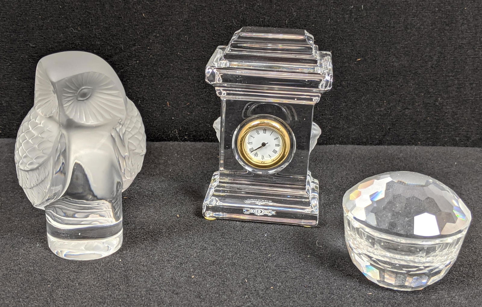 3pc Signed Crystal Tableware LALIQUE, VERSACE, SWAROVSK (1 of 19)