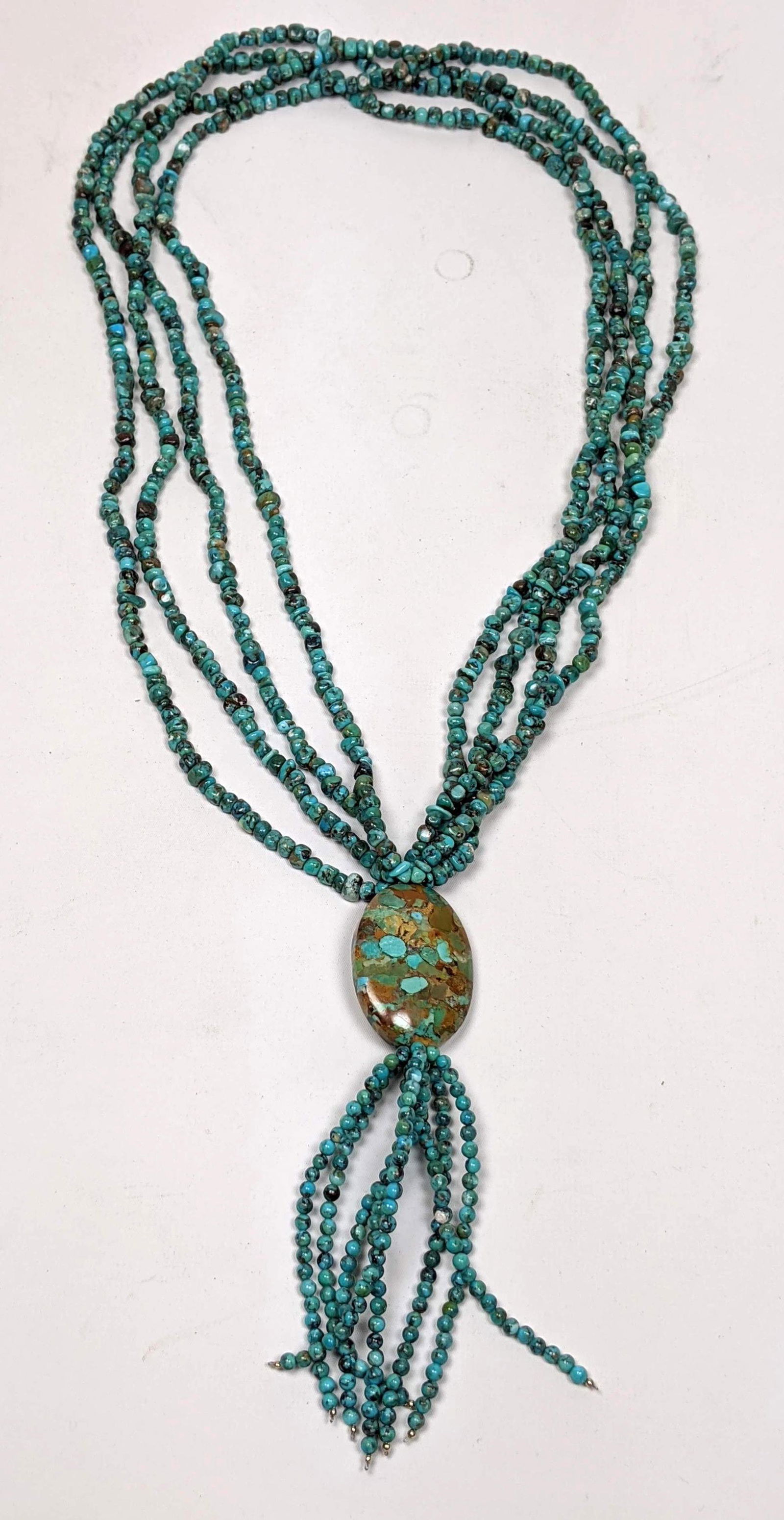 JAY KING "Mine Finds" Turquoise Nugget Multi Strand Nec (1 of 7)
