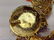 GIANNI VERSACE HTF Gilt Metal Floral Belt. Large round - 10