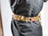 GIANNI VERSACE HTF Gilt Metal Floral Belt. Large round - 17