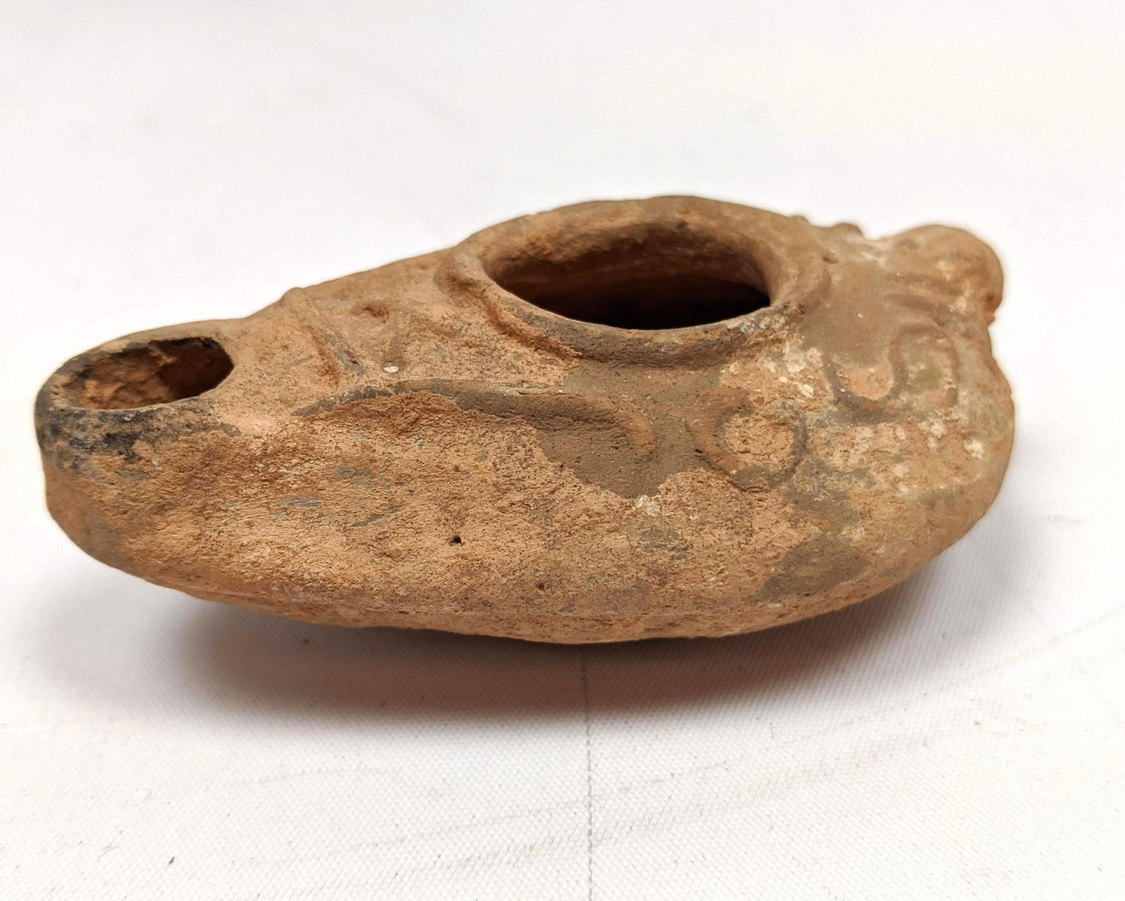 Ancient Pottery Oil Lamp. Roman Byzantine Period. Excav (1 of 11)