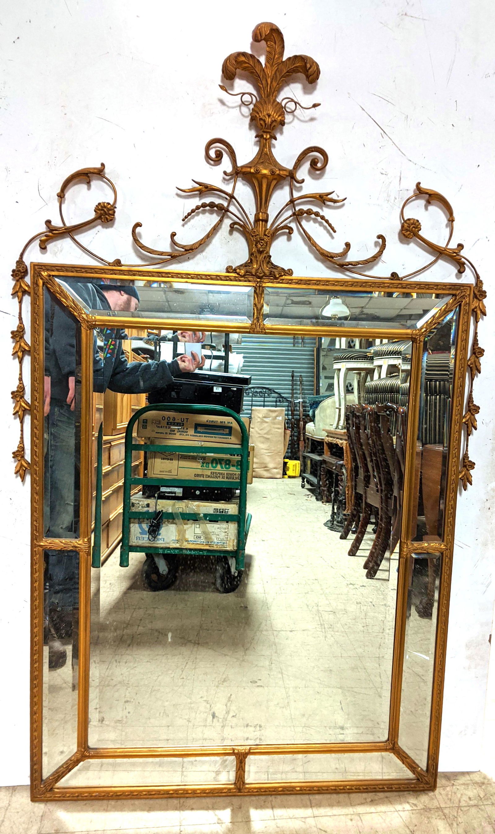 67" Tall Gilt CARVERS' GUILD Mirror. Wood Decorator Wal (1 of 11)