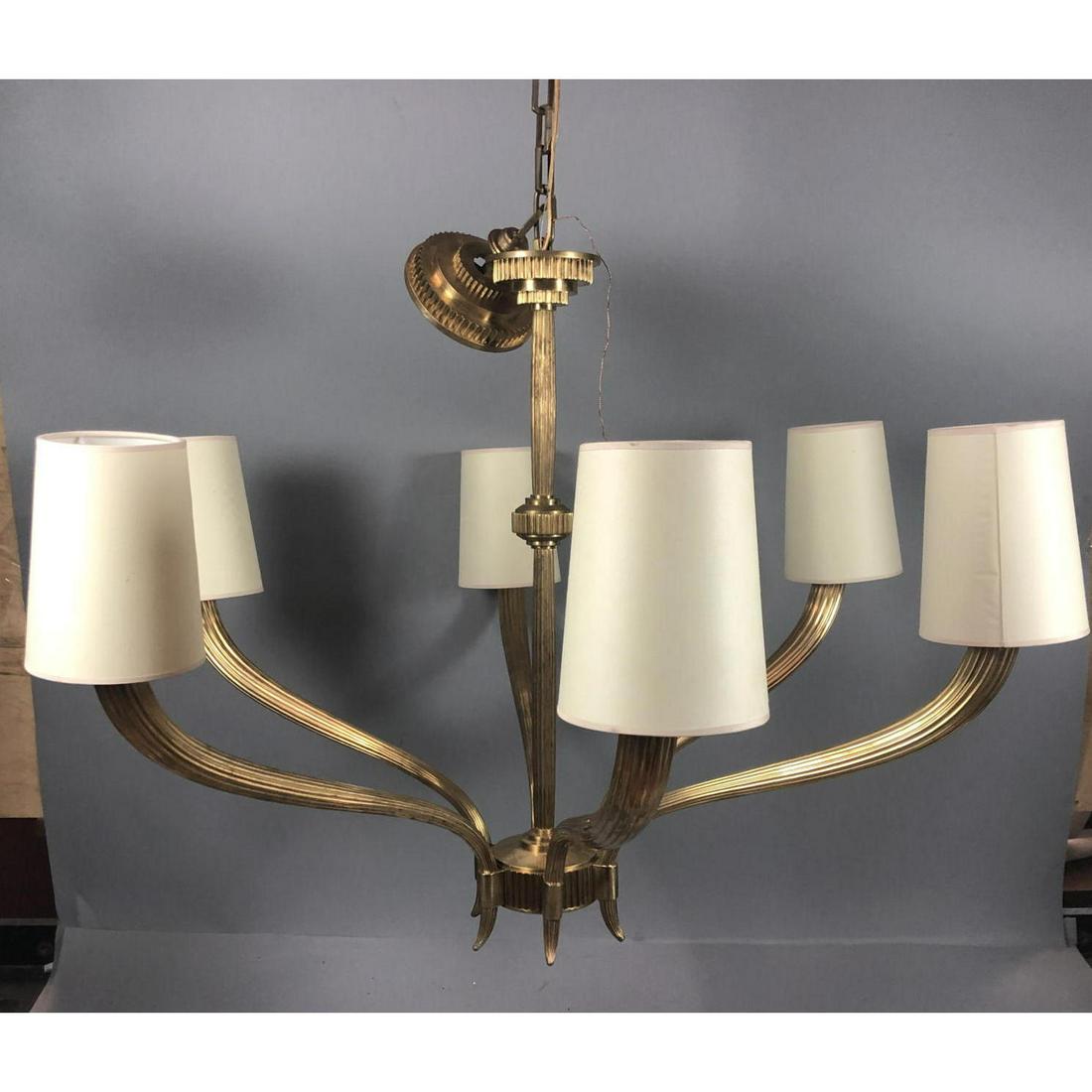 6 Arm Bronze French Empire Style Chandelier.  Decorator (1 of 10)