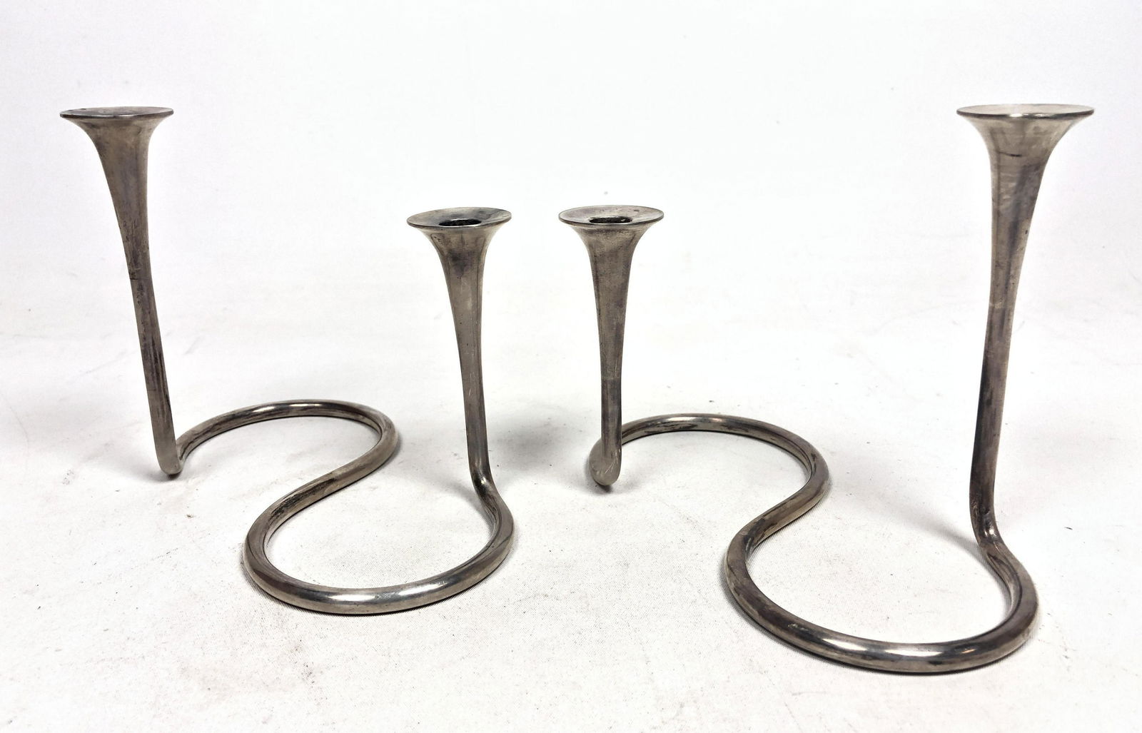 Pr EIGLE JENSEN for ANTON MICHELSEN Sterling Candlestic (1 of 8)