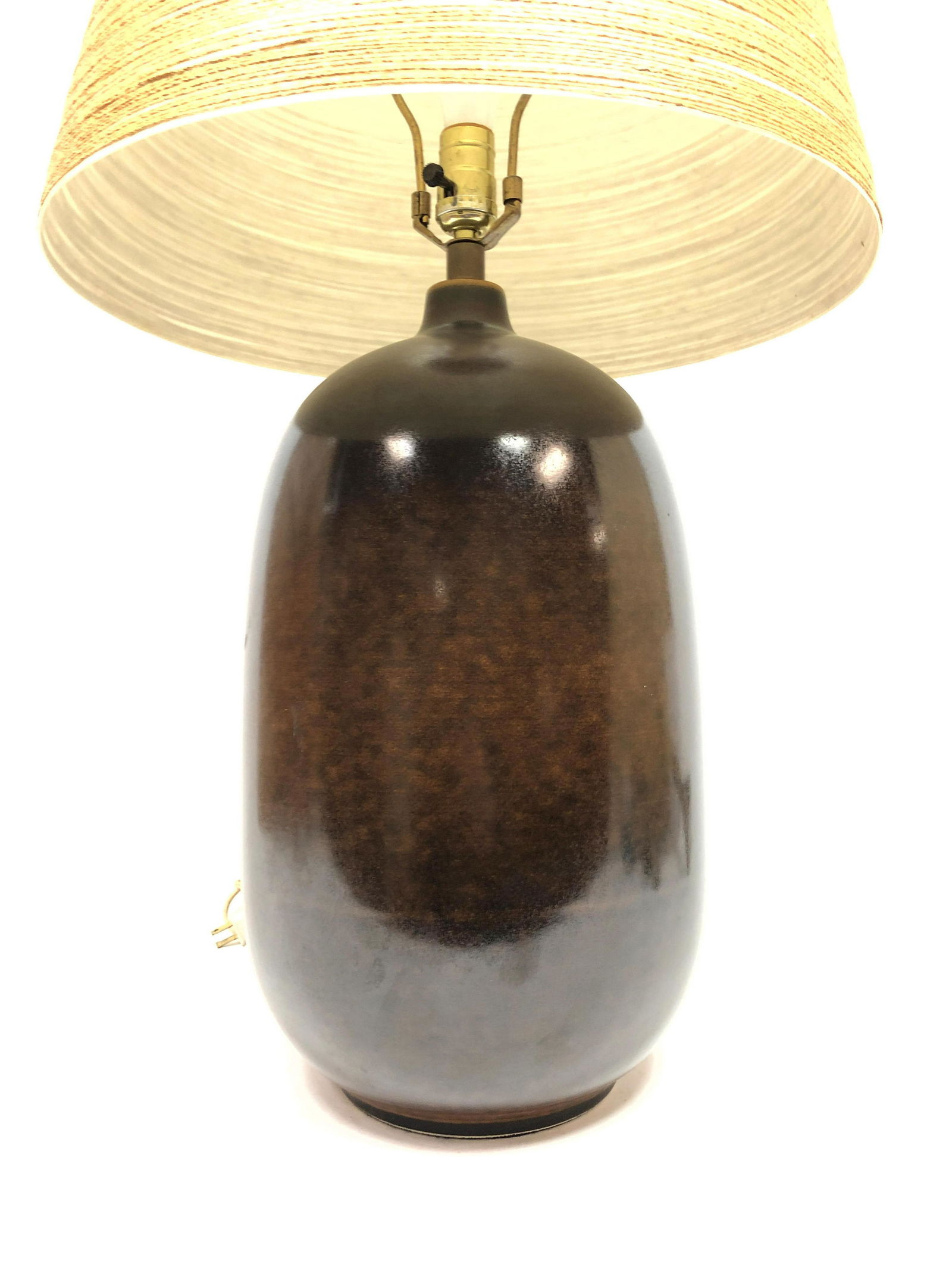 35" GUNNAR LOTTE BOSTLUND Large Art Pottery Table Lamp. (1 of 9)