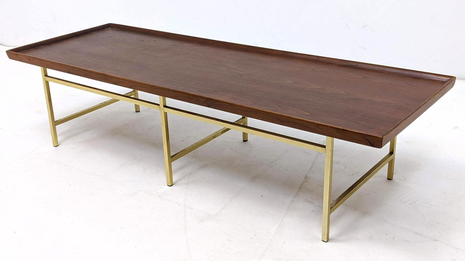 Paul McCobb Brass Framed Table Bench.  Modernist Brass (1 of 9)