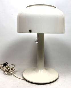 ANDERS PEHRSON for ATELJE LYKTAN "Knubbling Table Lamp": ANDERS PEHRSON for ATELJE LYKTAN "Knubbling Table Lamp". Enameled Metal with white plastic shade. Early push button version. Marked.-- Dimensions: H: 18.5 inches: W: 12.5 inches: D: 12.5 inches ---