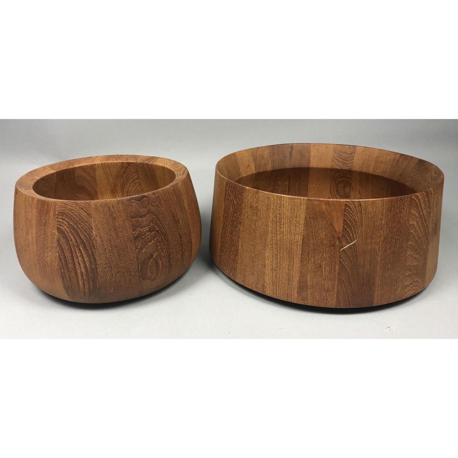 2pc JENS QUISTGAARD for DANSK Staved Teak Bowls. Round (1 of 4)