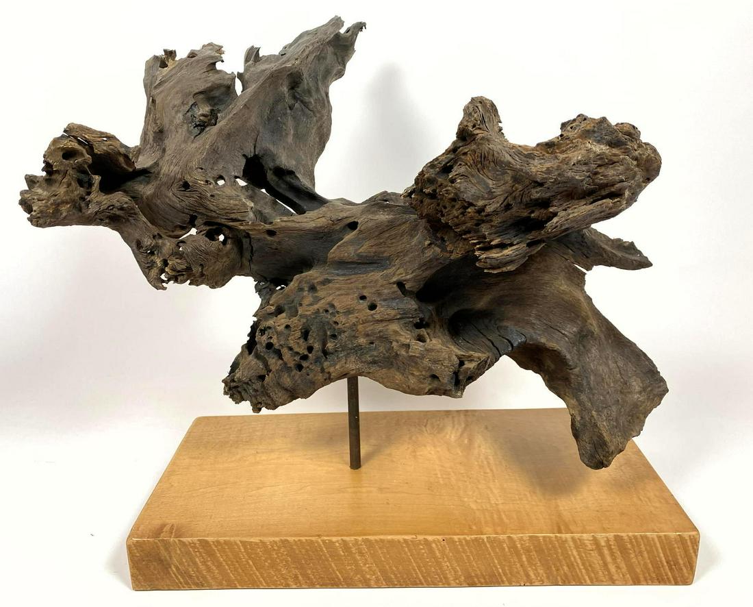 Modernist Driftwood Table Top Sculpture. Dark driftwood (1 of 5)