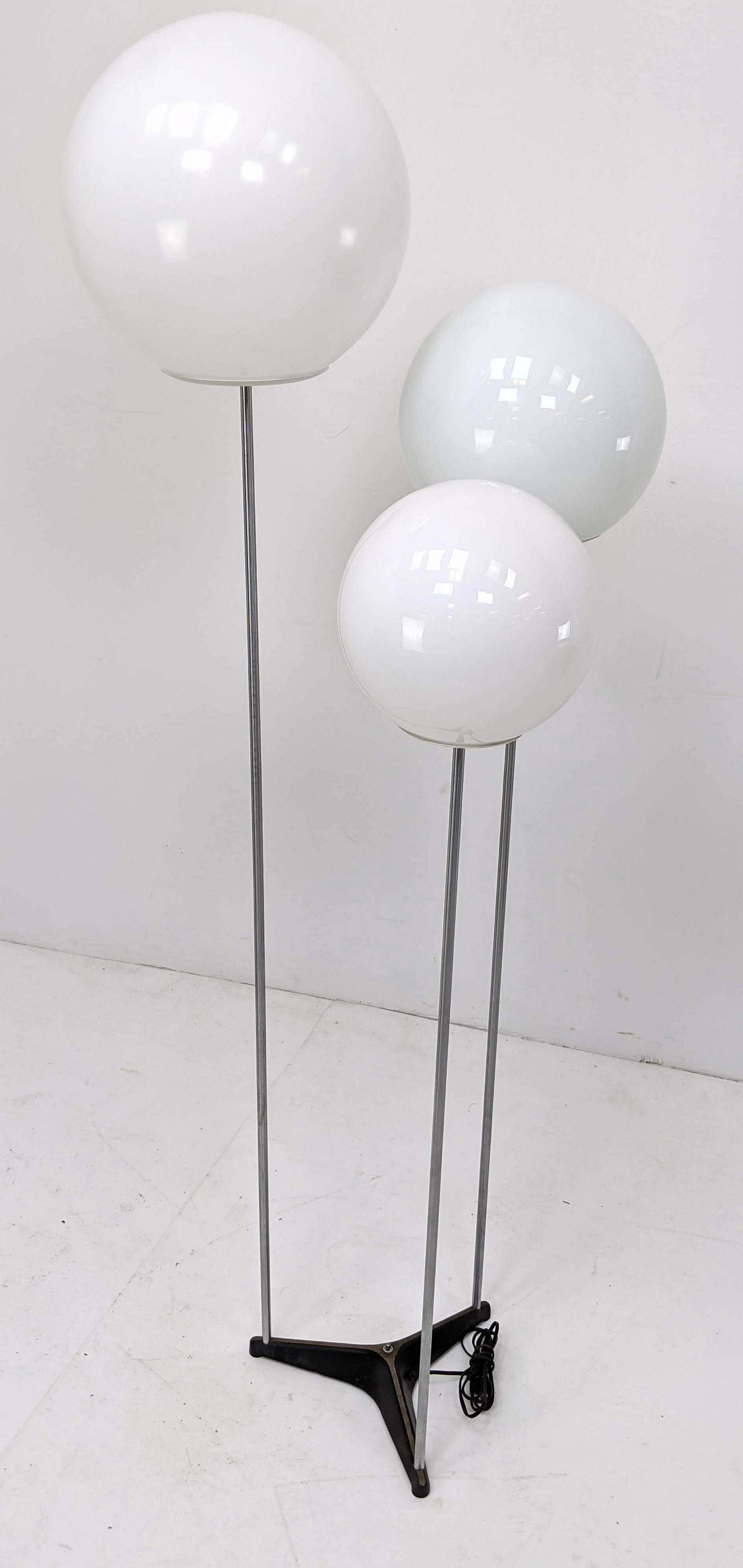 ROBERT SONNEMAN Triple Glass Globe Floor Lamp. Lollipop (1 of 12)