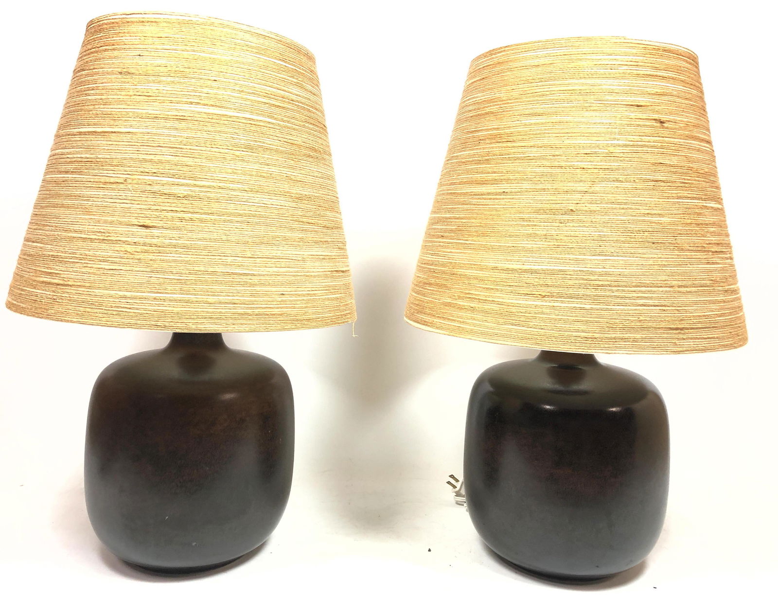 Pr GUNNAR LOTTE BOSTLUND Art Pottery Table Lamps. (1 of 7)
