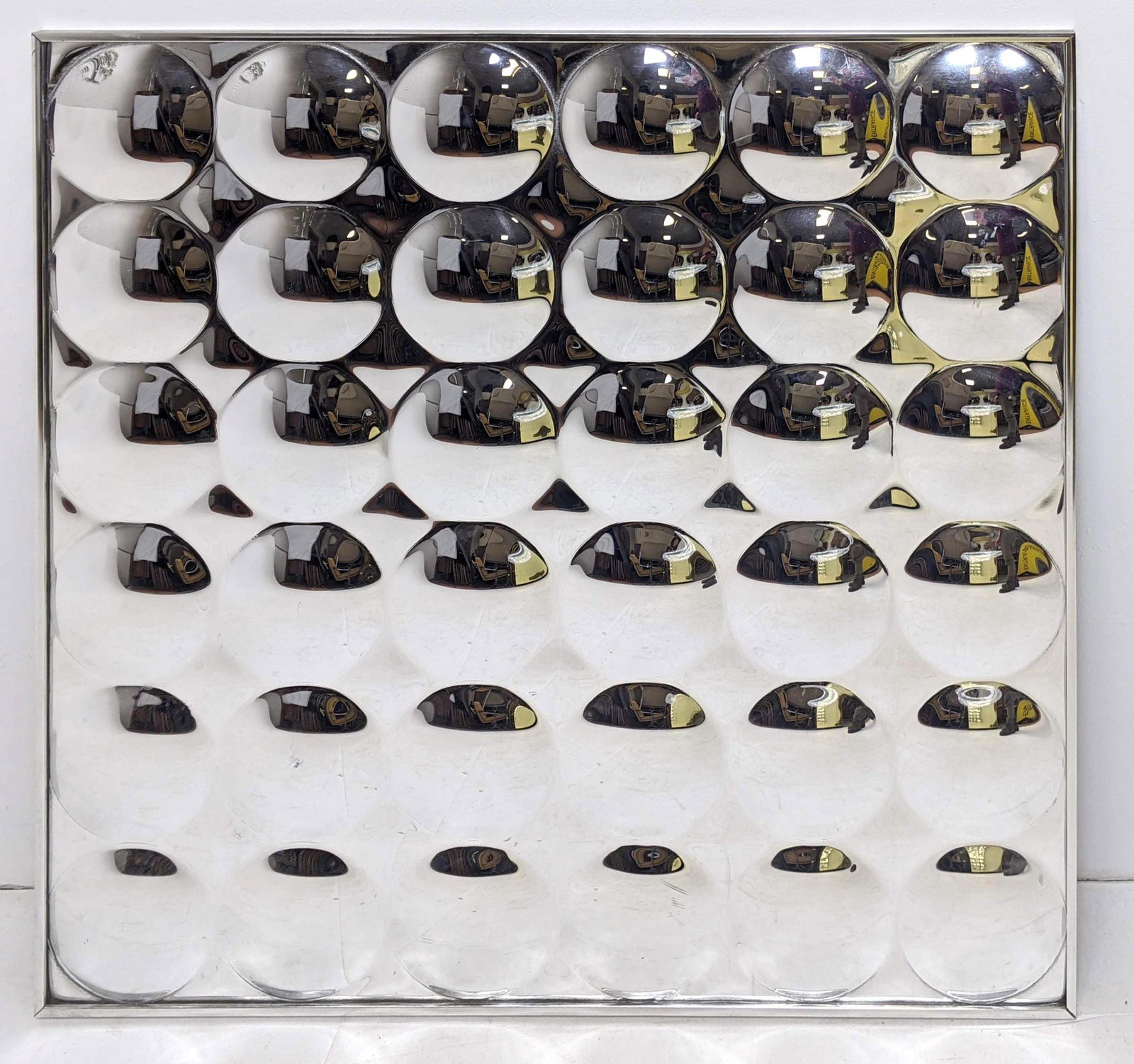 Large Acrylic Bubble Mirror. 5.75" x 5.75" Reflective C (1 of 9)