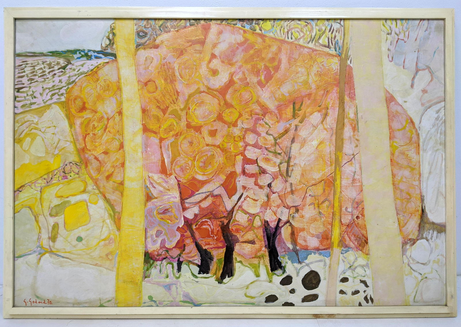 G. GODARD Colorful Modernist Abstract Landscape Paintin (1 of 8)