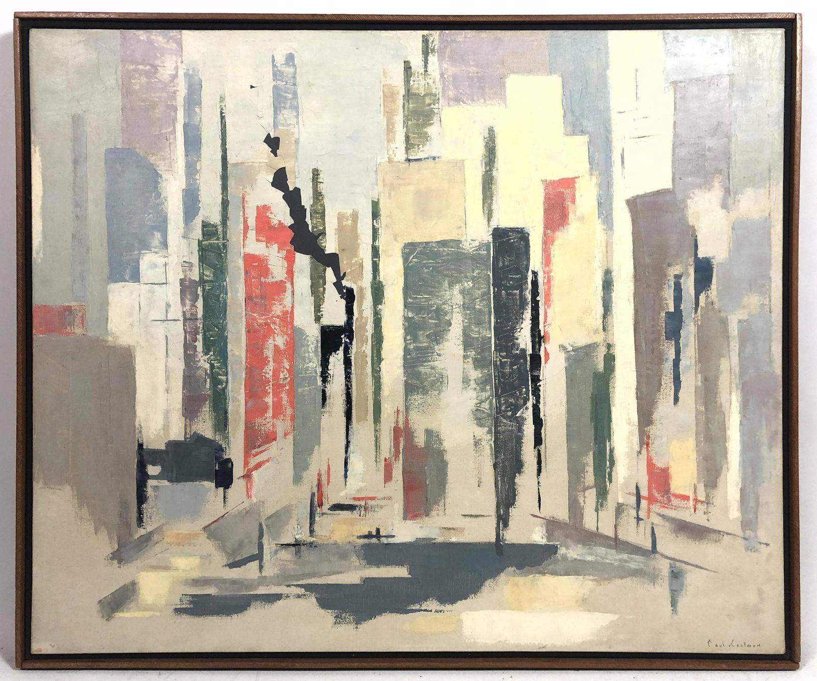 PAUL KAUFMAN Modernist Abstract Oil Painting on canvas. (1 of 7)