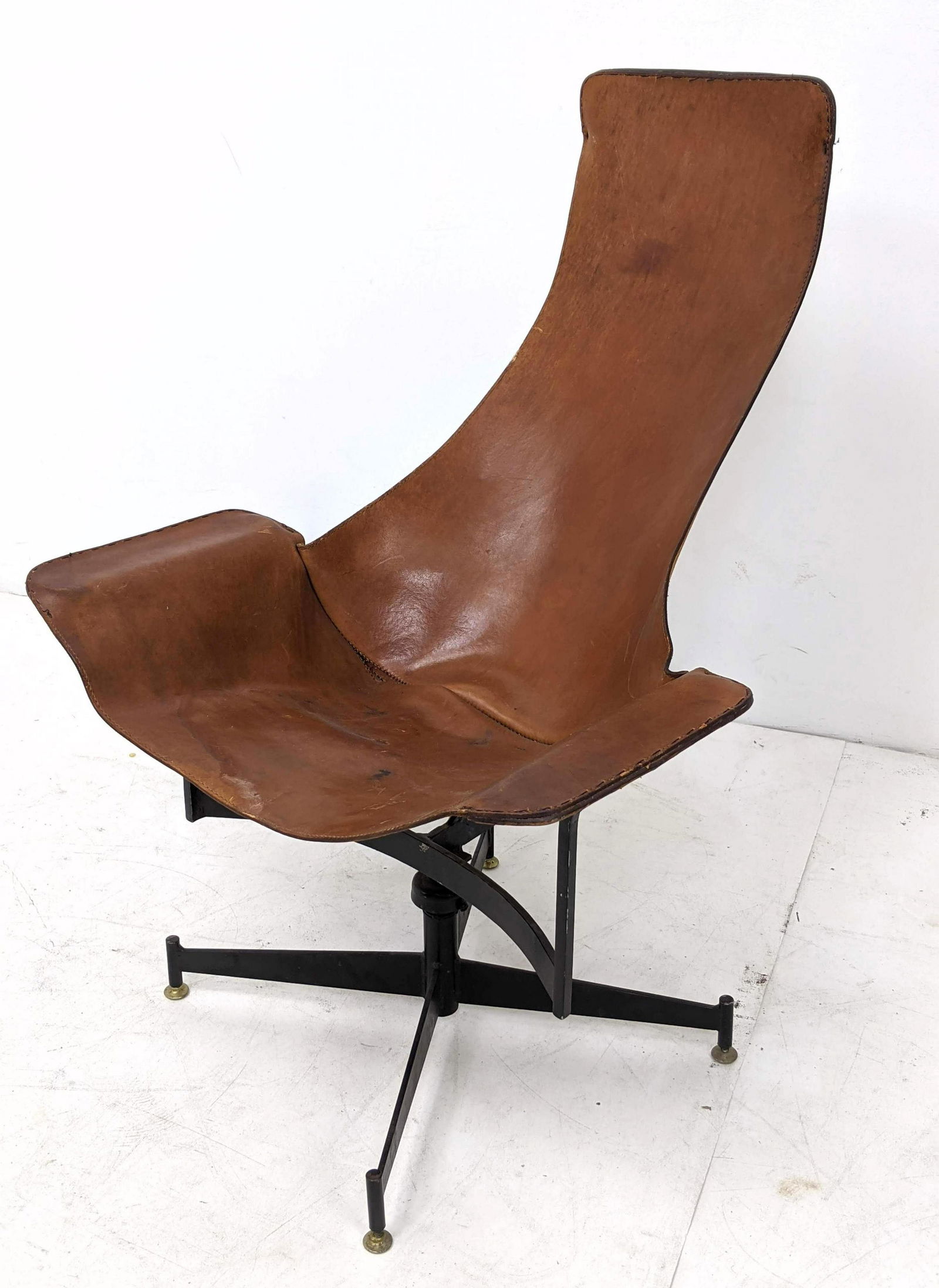 WILLIAM KATAVOLOS Swivel K Chair for LEATHERCRAFT. Leat (1 of 9)