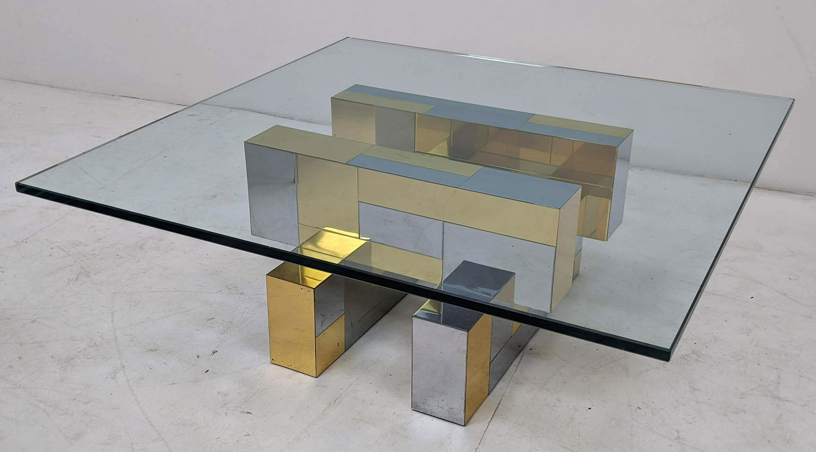 Paul Evans Cityscape Glass Top Cocktail Coffee Table. U (1 of 11)