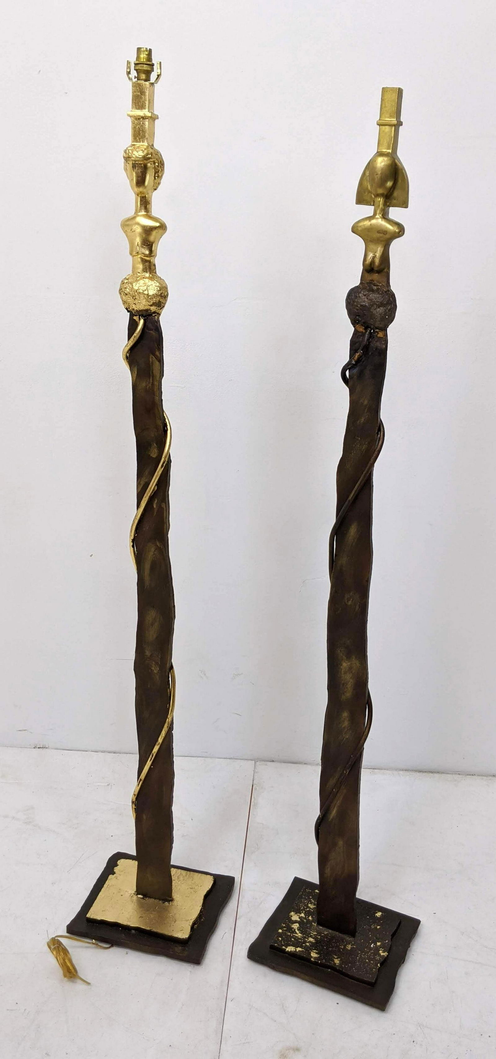 2pc Brutalist Figural Welded Floor Lamps. Modern interp (1 of 14)