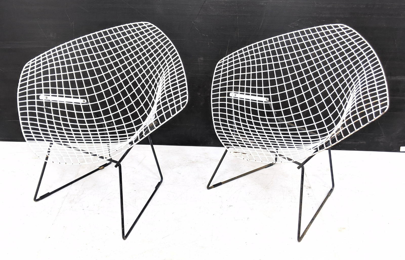 Pr HARRY BERTOIA Diamond Wire Chairs for Knoll. (1 of 9)