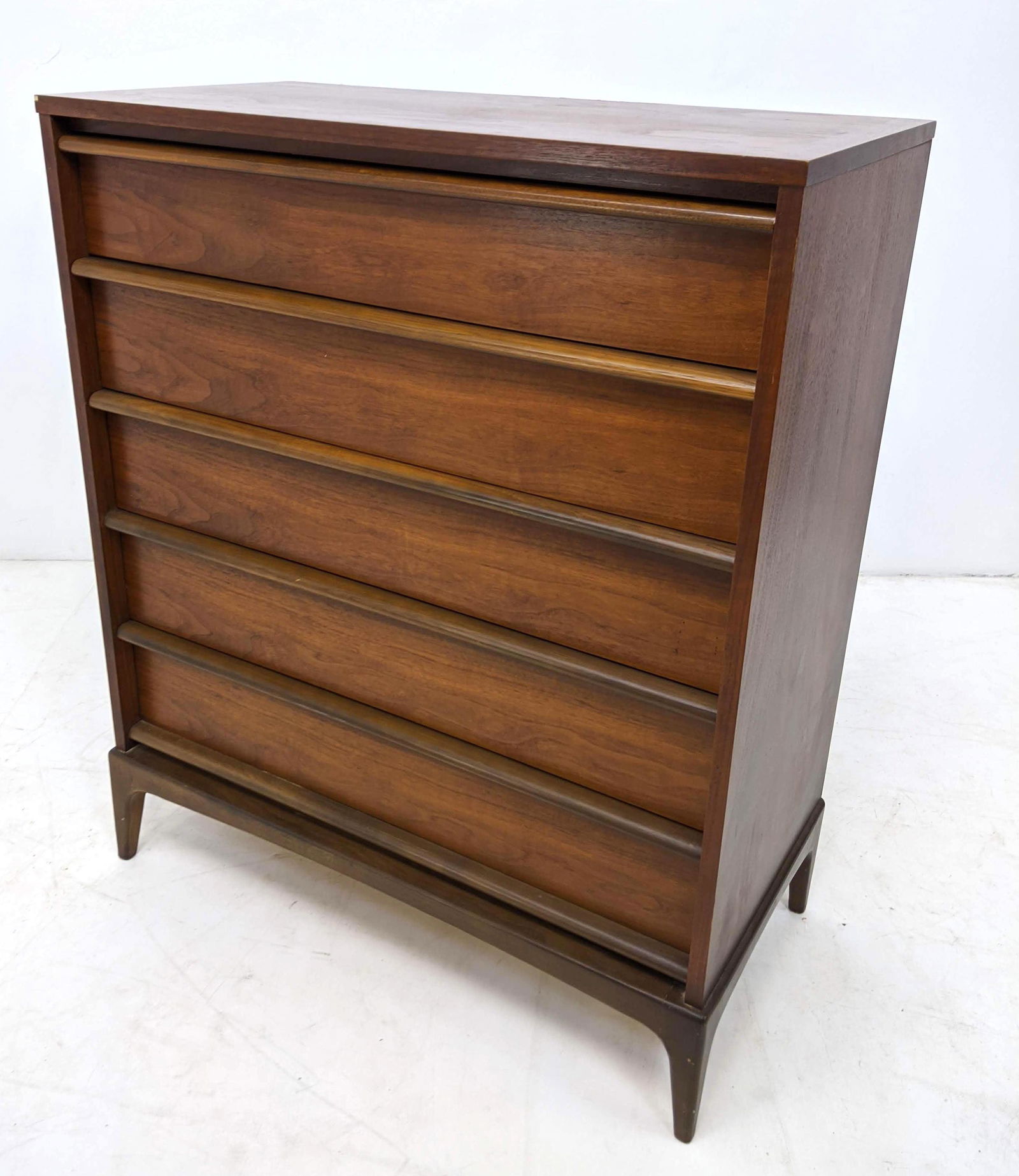 LANE American Modern Walnut Tall Dresser Chest of Drawe (1 of 10)