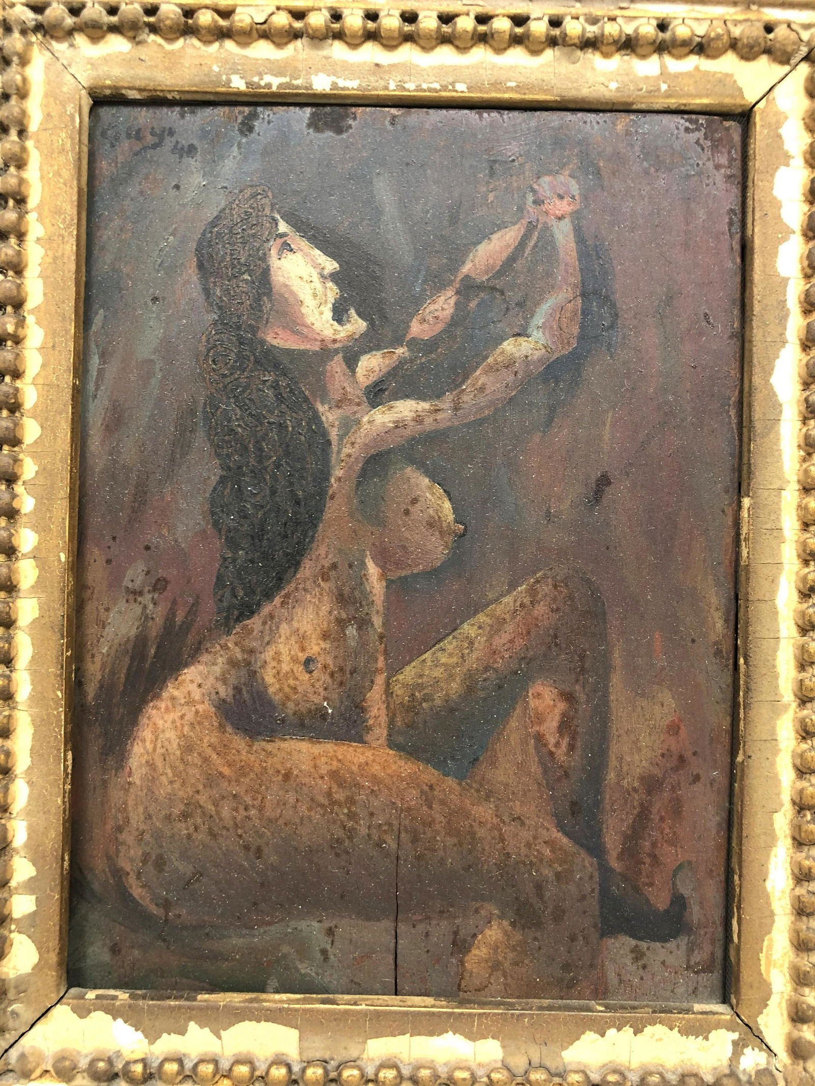 JAMES MEIKLE GUY 1940 Modernist Figural Small Painting (1 of 9)