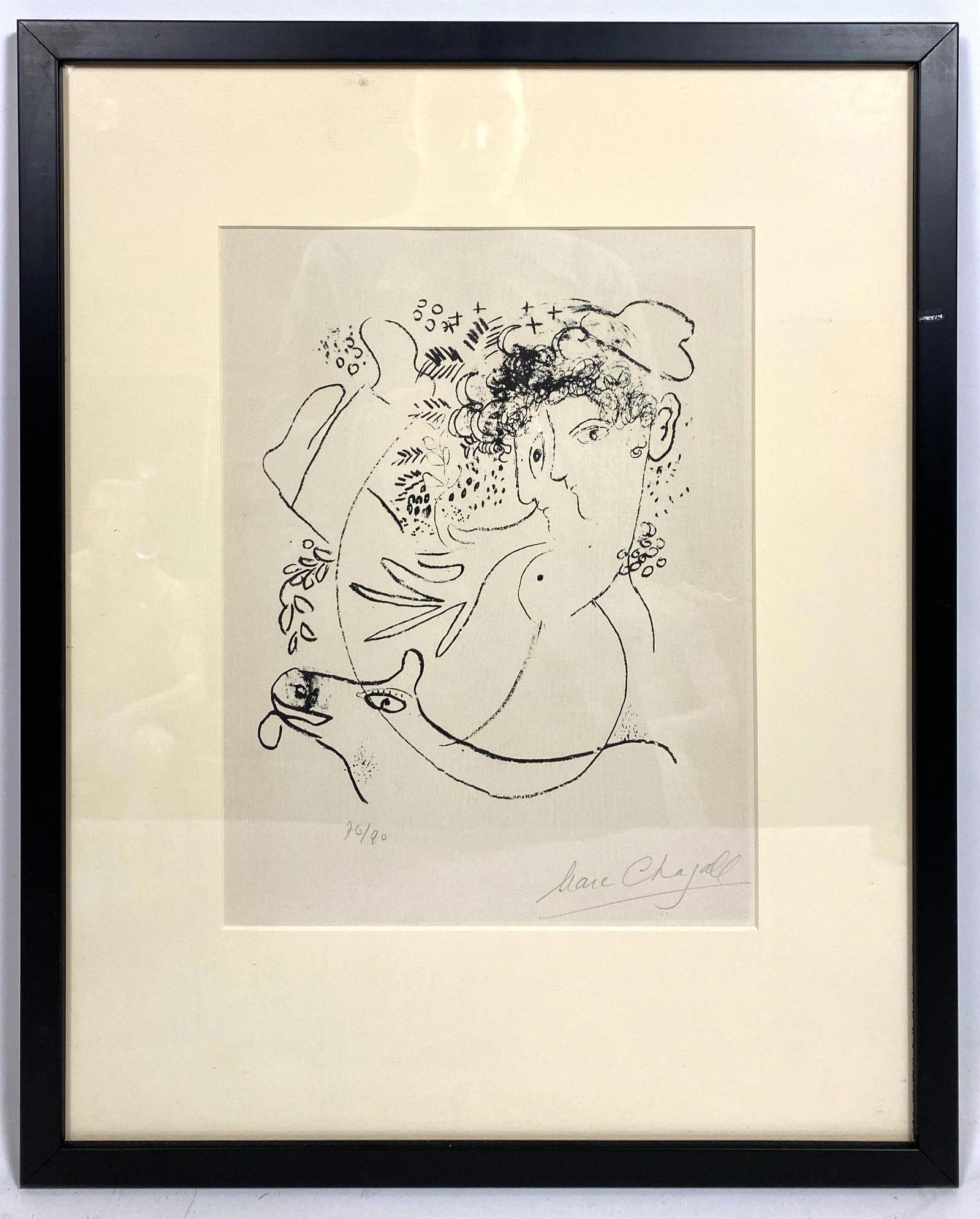 Signed MARC CHAGALL Les Deux Profils Lithogrph 1957. Mo (1 of 6)