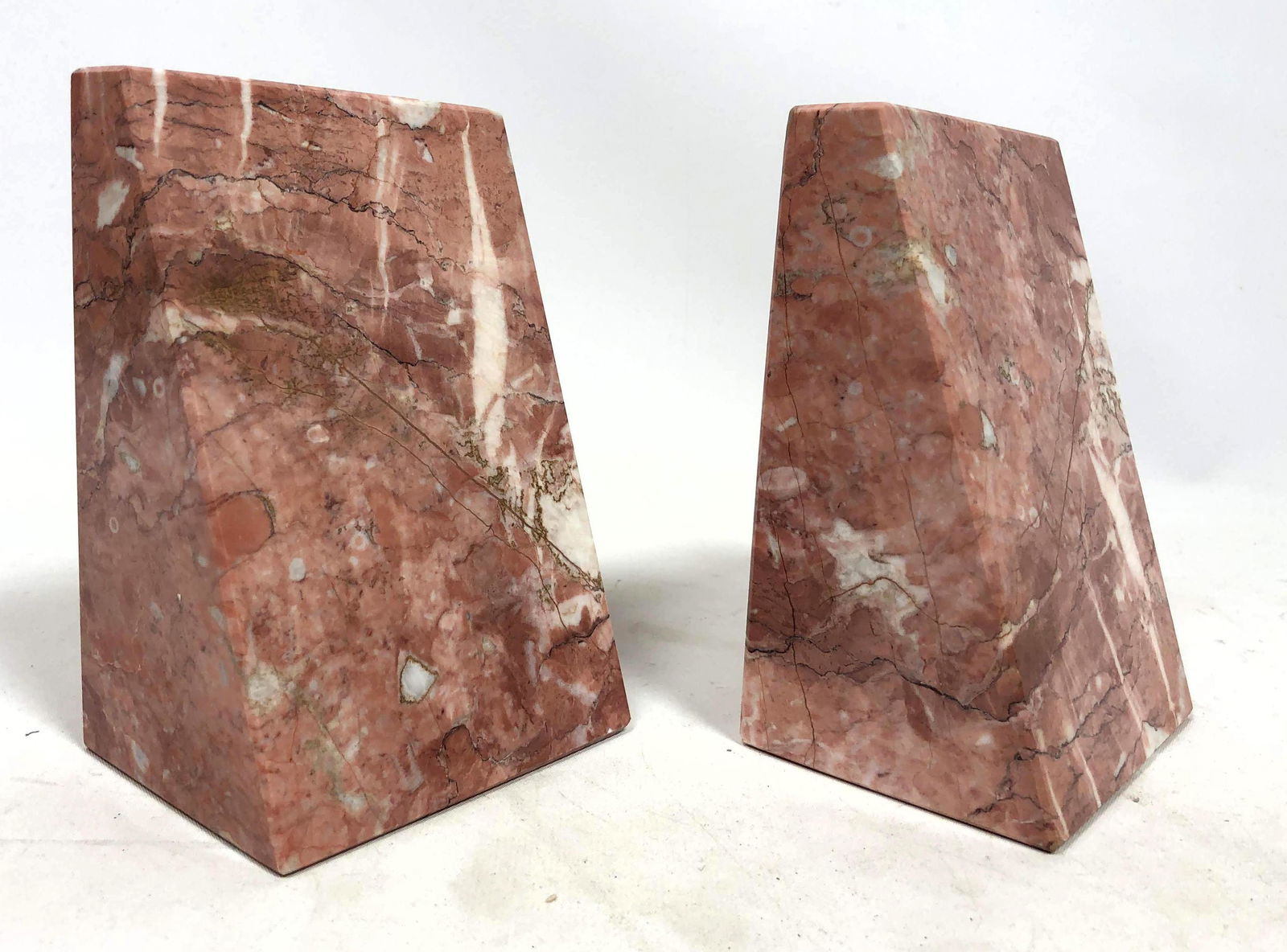 Pr Rose Marble Natural Bookends. (1 of 8)