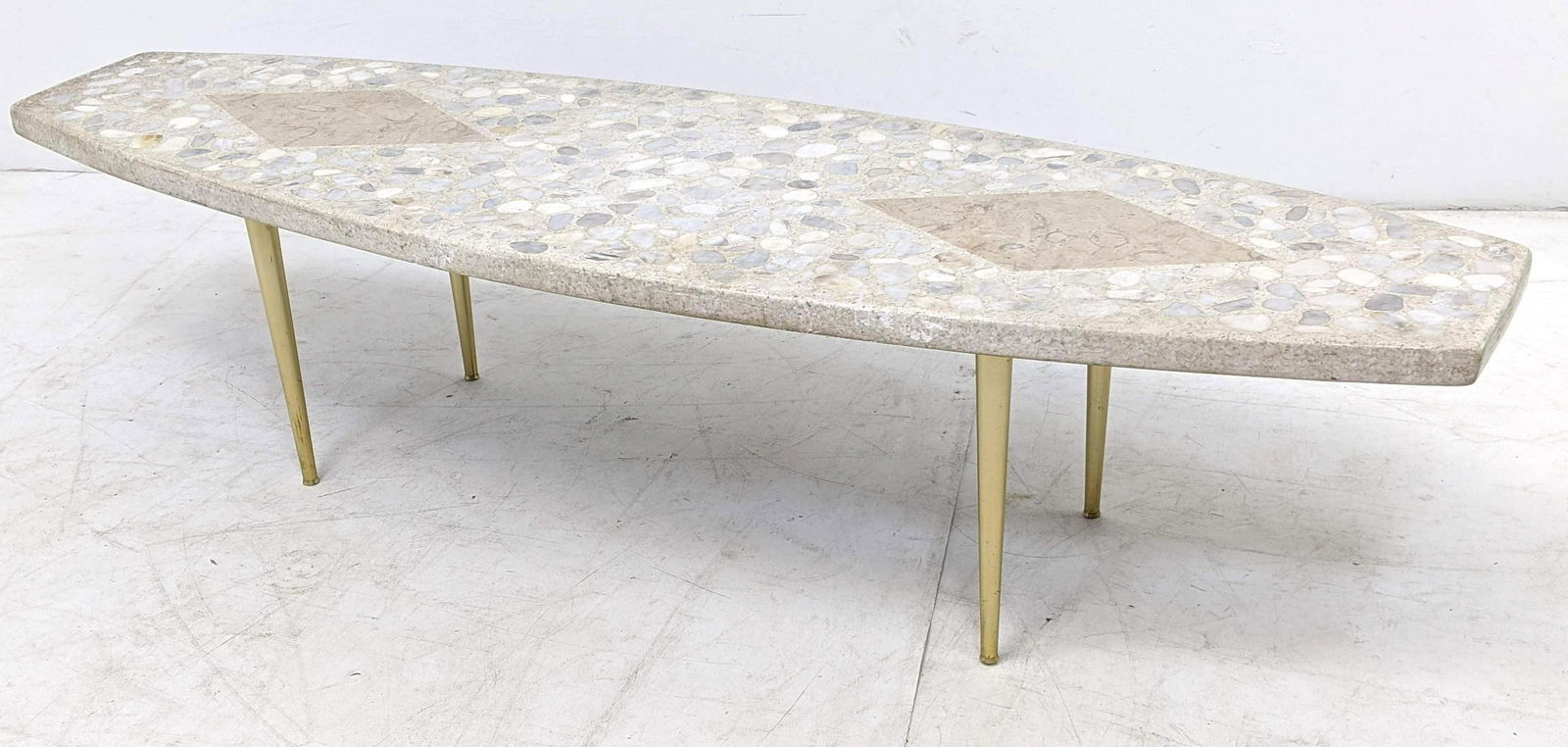 Harvey Probber Style Terrazzo Brass Leg Coffee Cocktail (1 of 7)