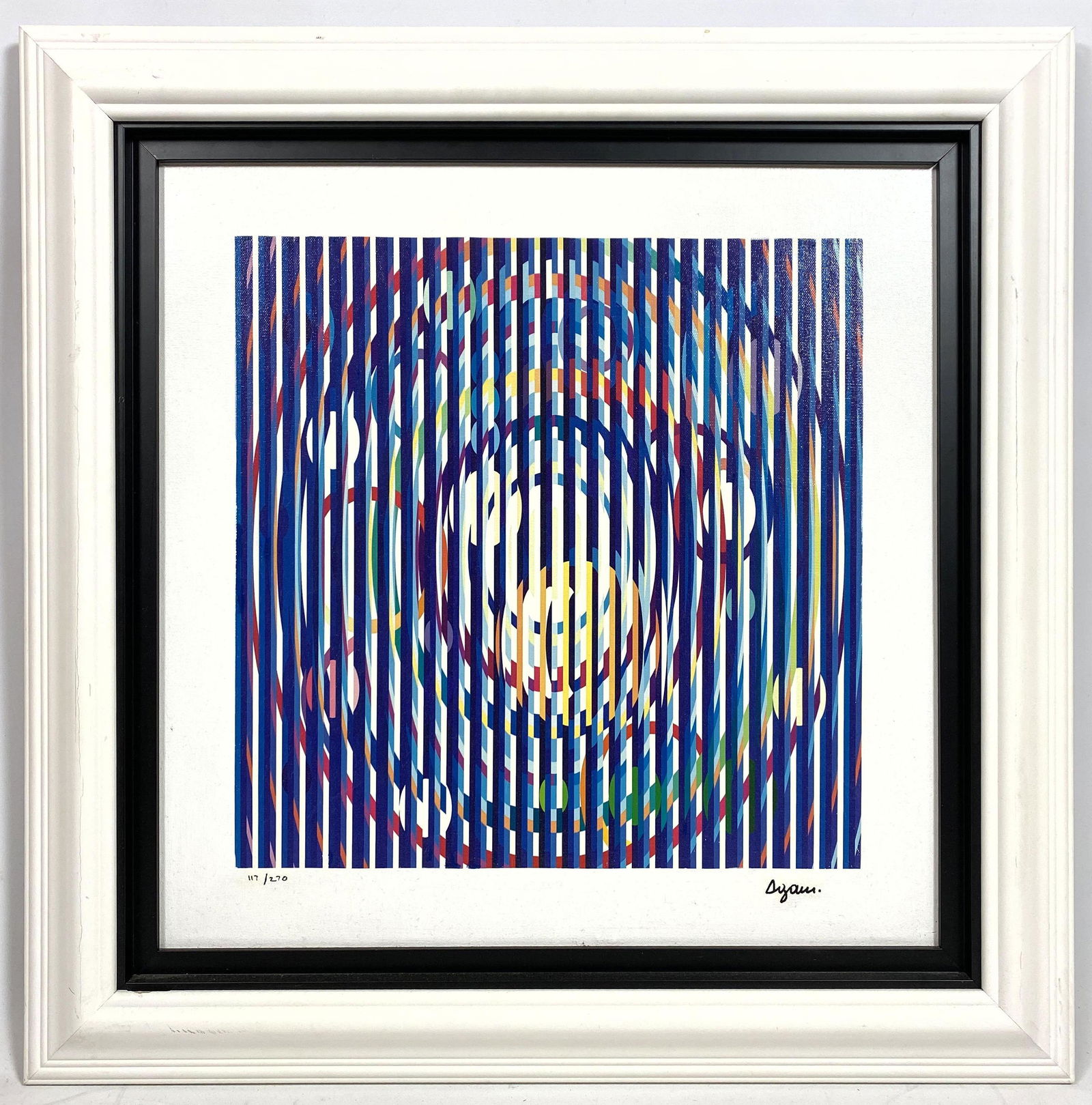 YAACOV AGAM Op Art Giclee Print on Canvas. Signed lower (1 of 10)