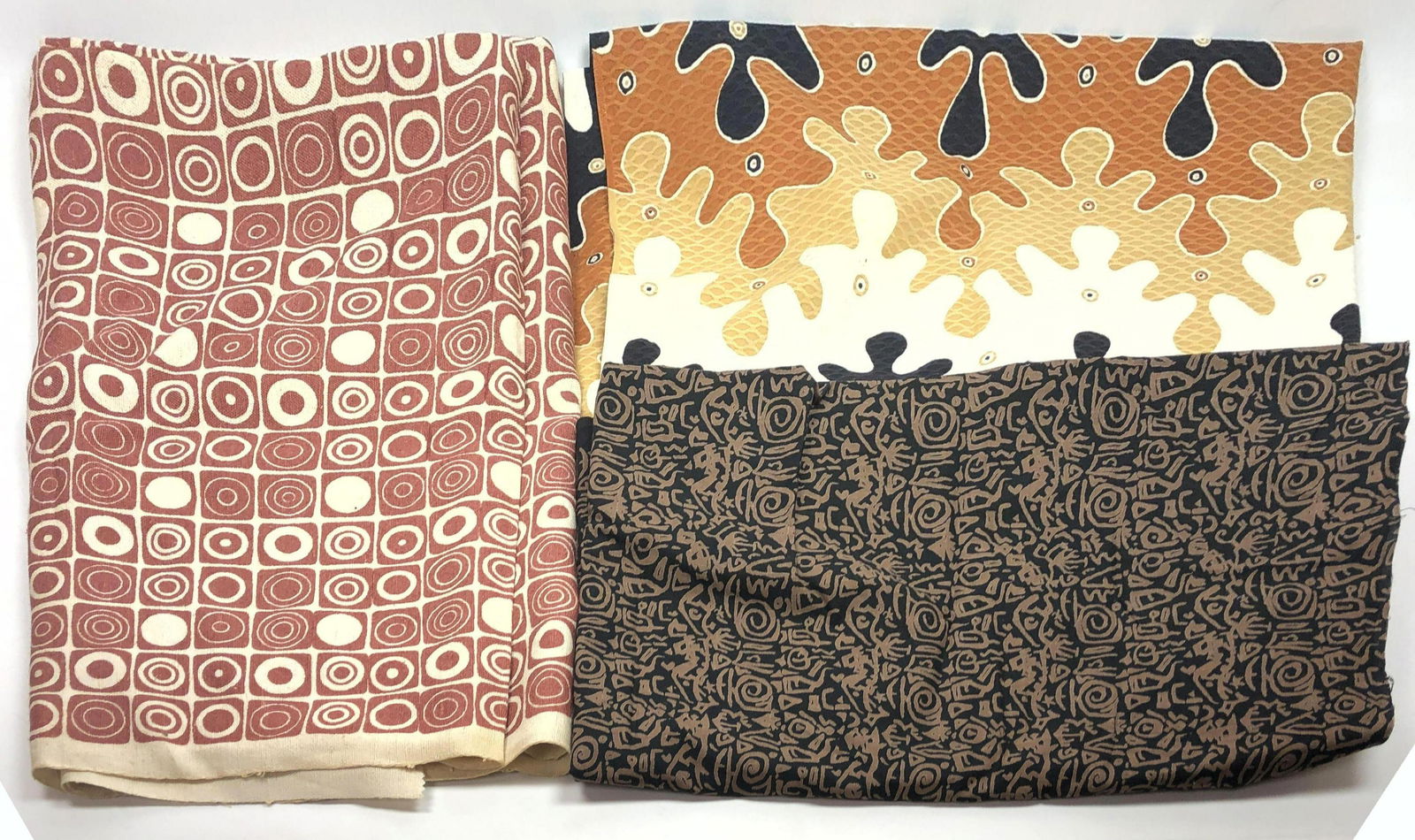 3pc Patterned Vintage Fabrics Lot. MARIMEKKO, STAPLER P (1 of 5)