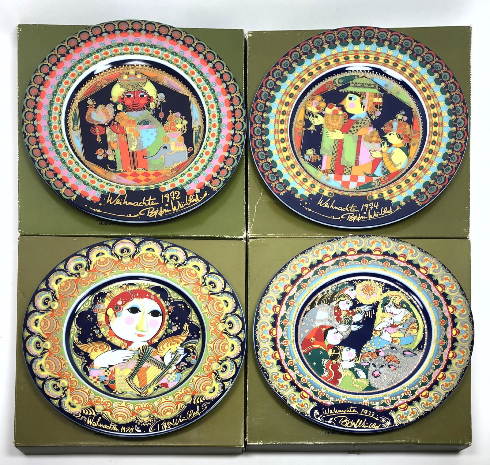 4 BJORN WIINBLAD for Rosenthal Decorative Plates. WEINH (1 of 8)