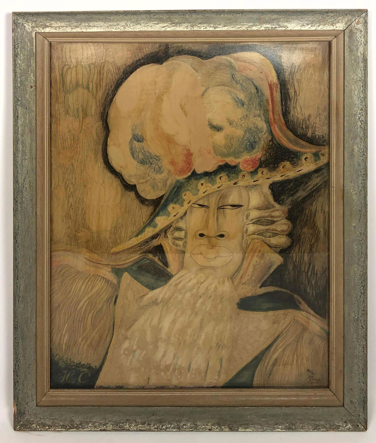 Alexander King  (1900-1965) Figural Drawing on Board (1 of 12)