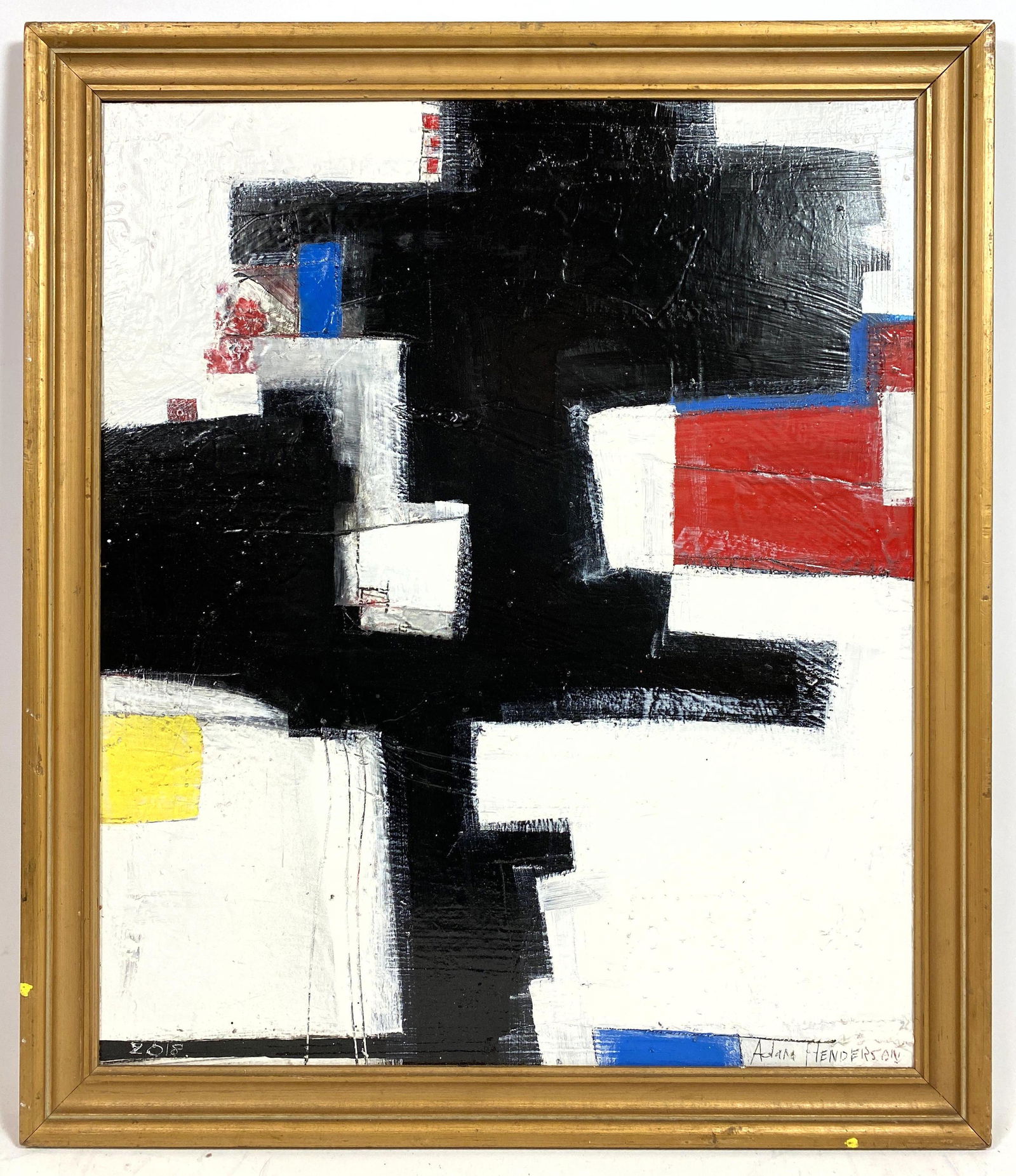 ADAM HENDERSON Modernist Oil Painting on Board. Signed (1 of 6)