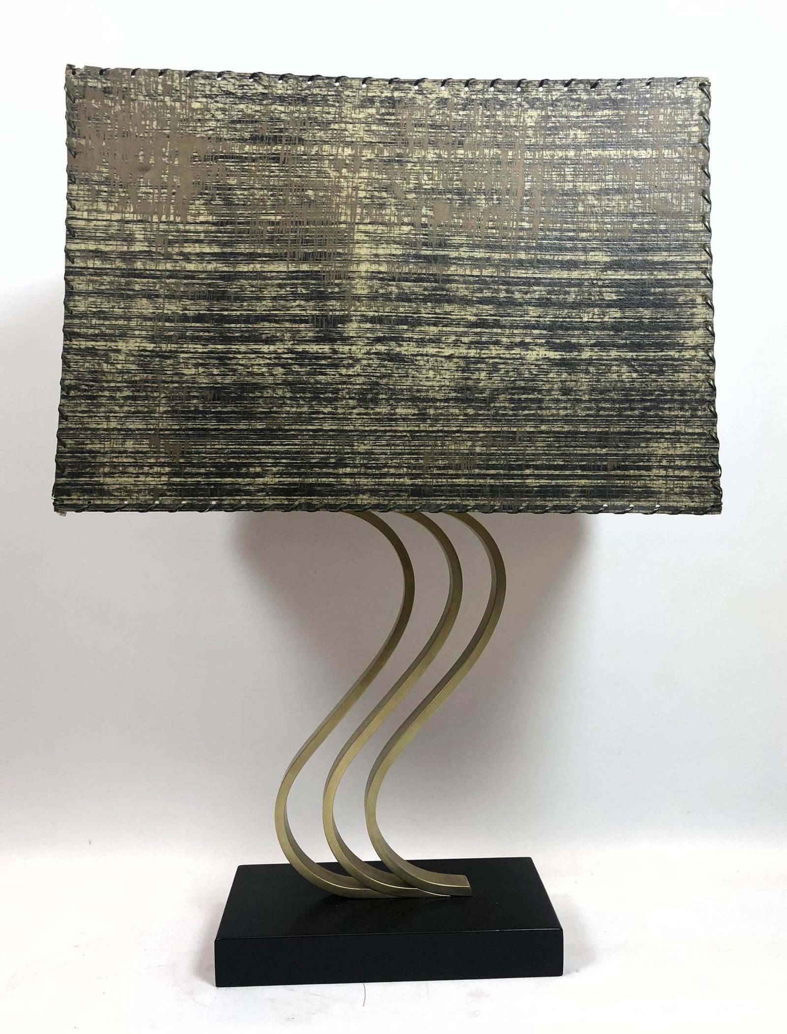 Majestic Art Deco Style Black & Brass Tone Table Lamp. (1 of 8)