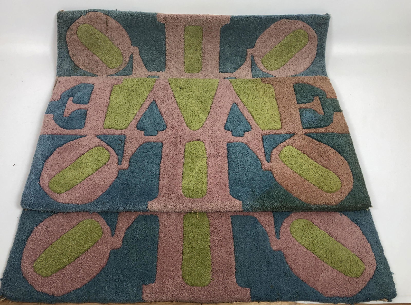 3pc Robert Indiana LOVE Rug Mats Carpets.  Missing labe (1 of 8)