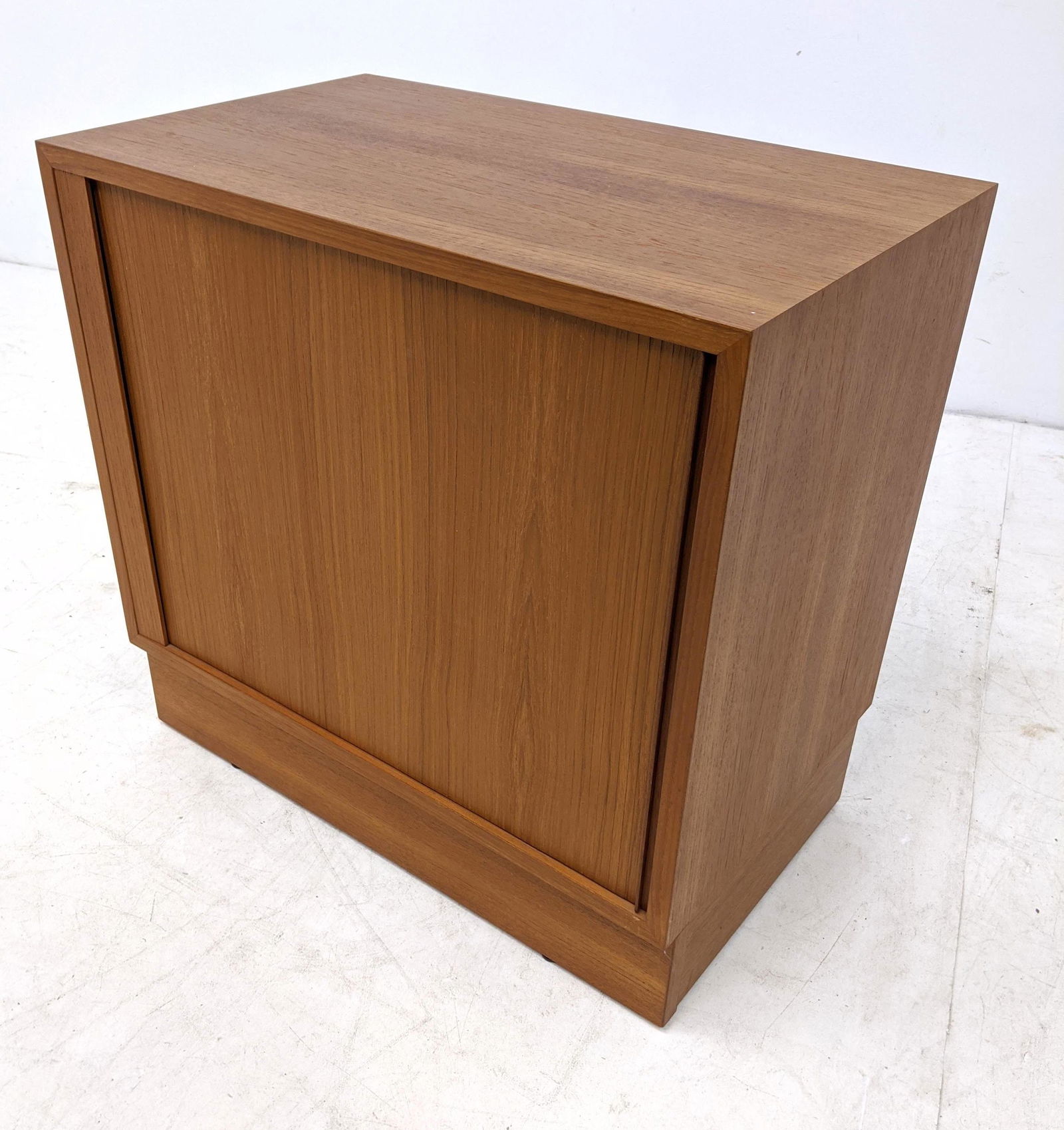 Danish Modern Teak Tambour Door Cabinet Side Table. Mar (1 of 9)