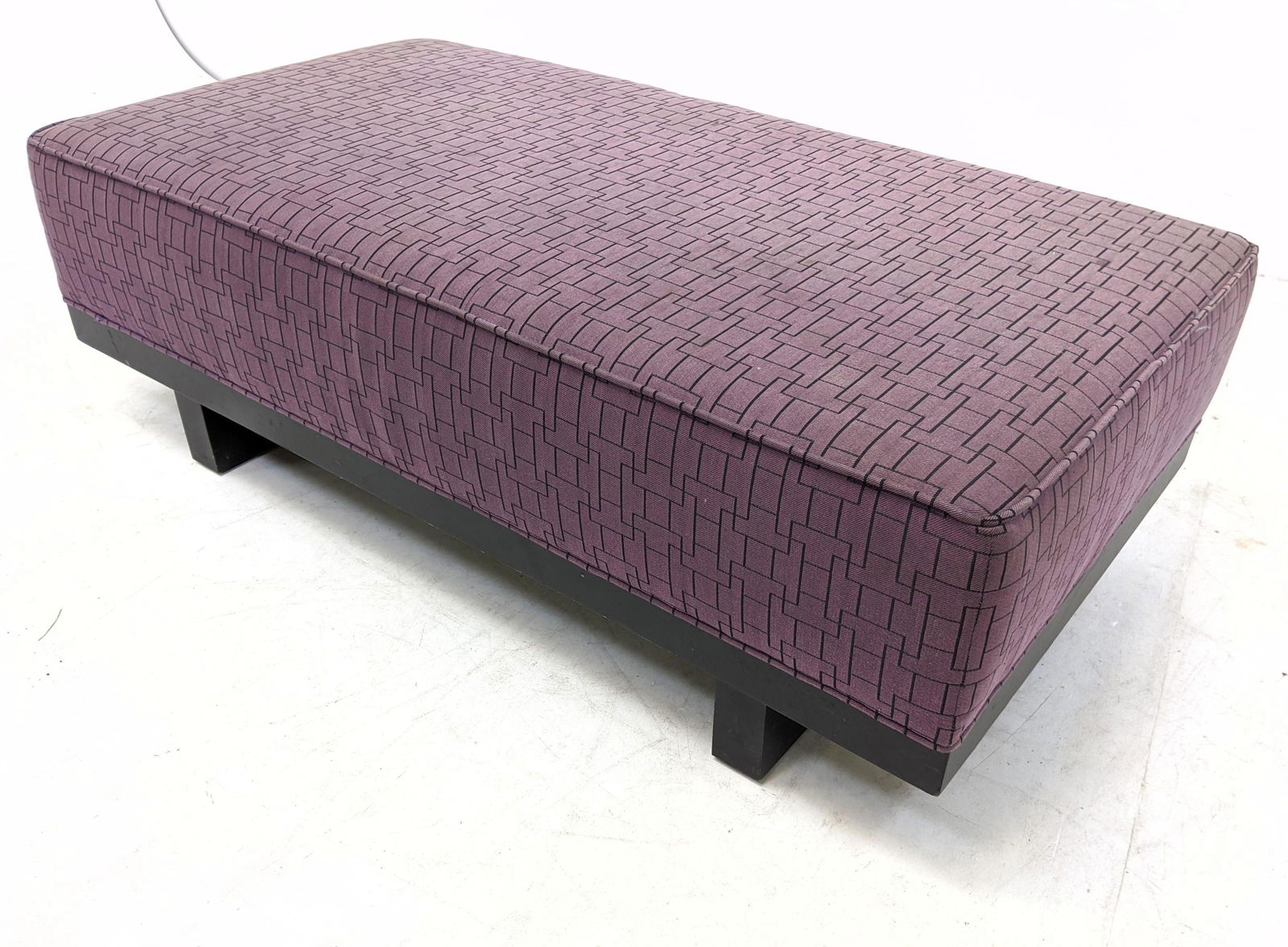 MILO BAUGHMAN for THAYER COGGIN Upholstered Bench. Purp (1 of 10)