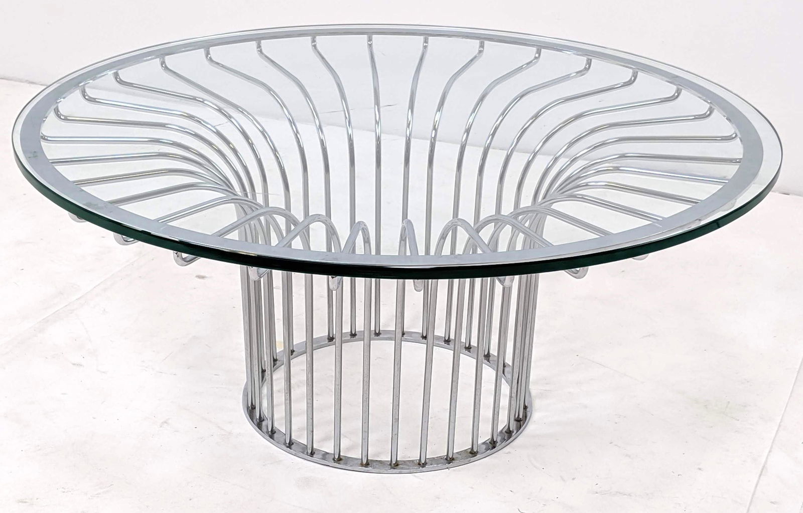 Platner style Chromed steel Rod Coffee Cocktail Table. (1 of 7)
