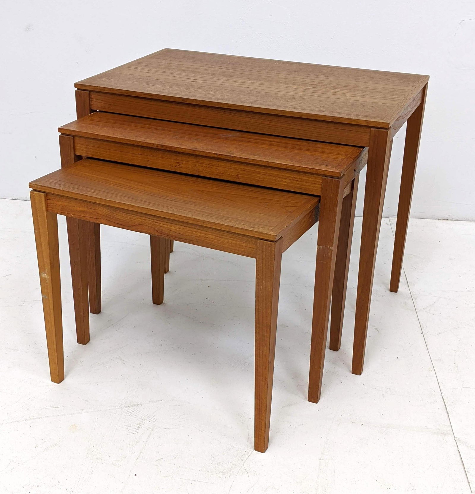3pc BENT SILBERGS Danish Modern Teak Nesting Tables. Ma (1 of 9)