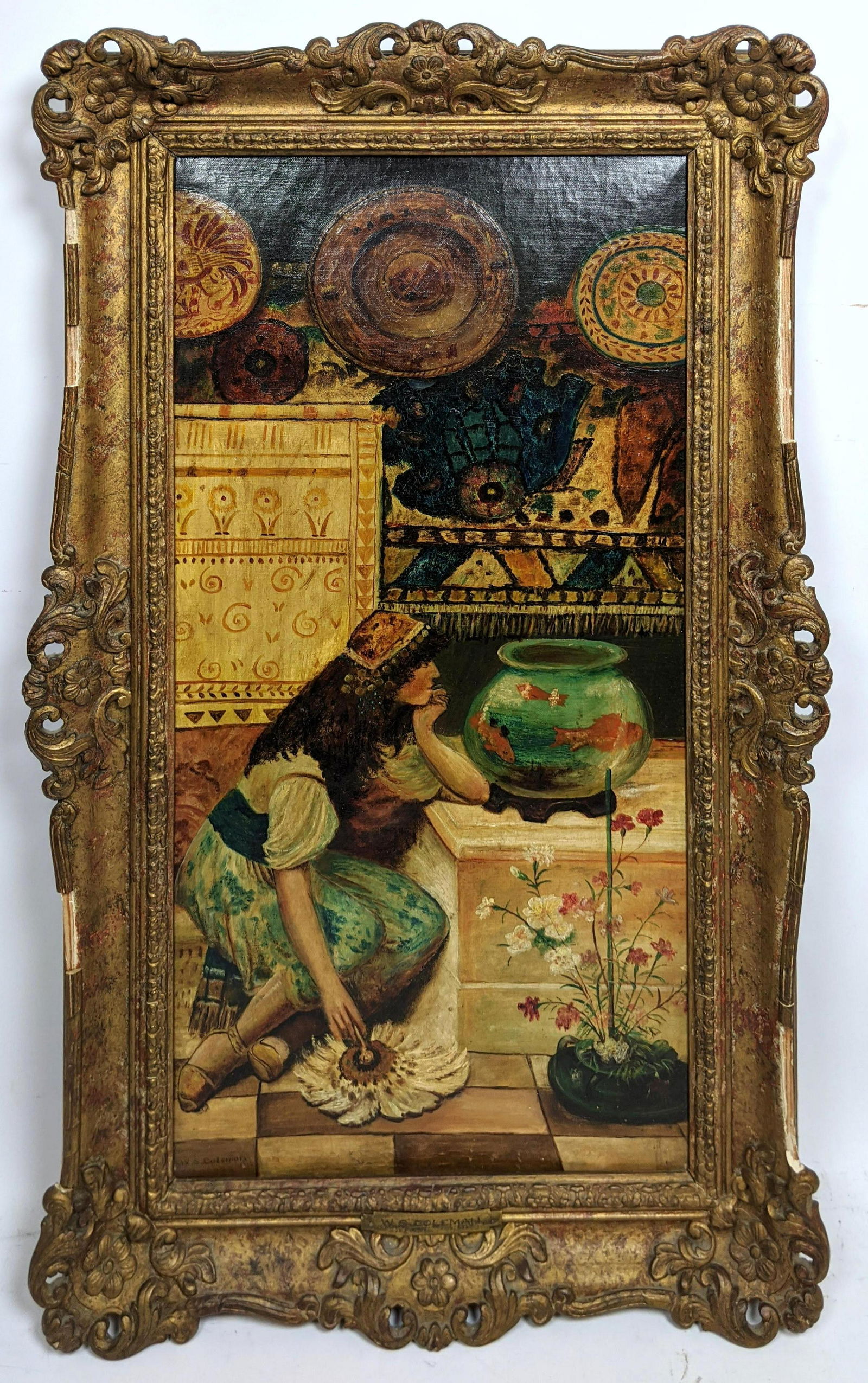 After William Stephen Coleman Oil on Canvas of Maid Wat (1 of 9)