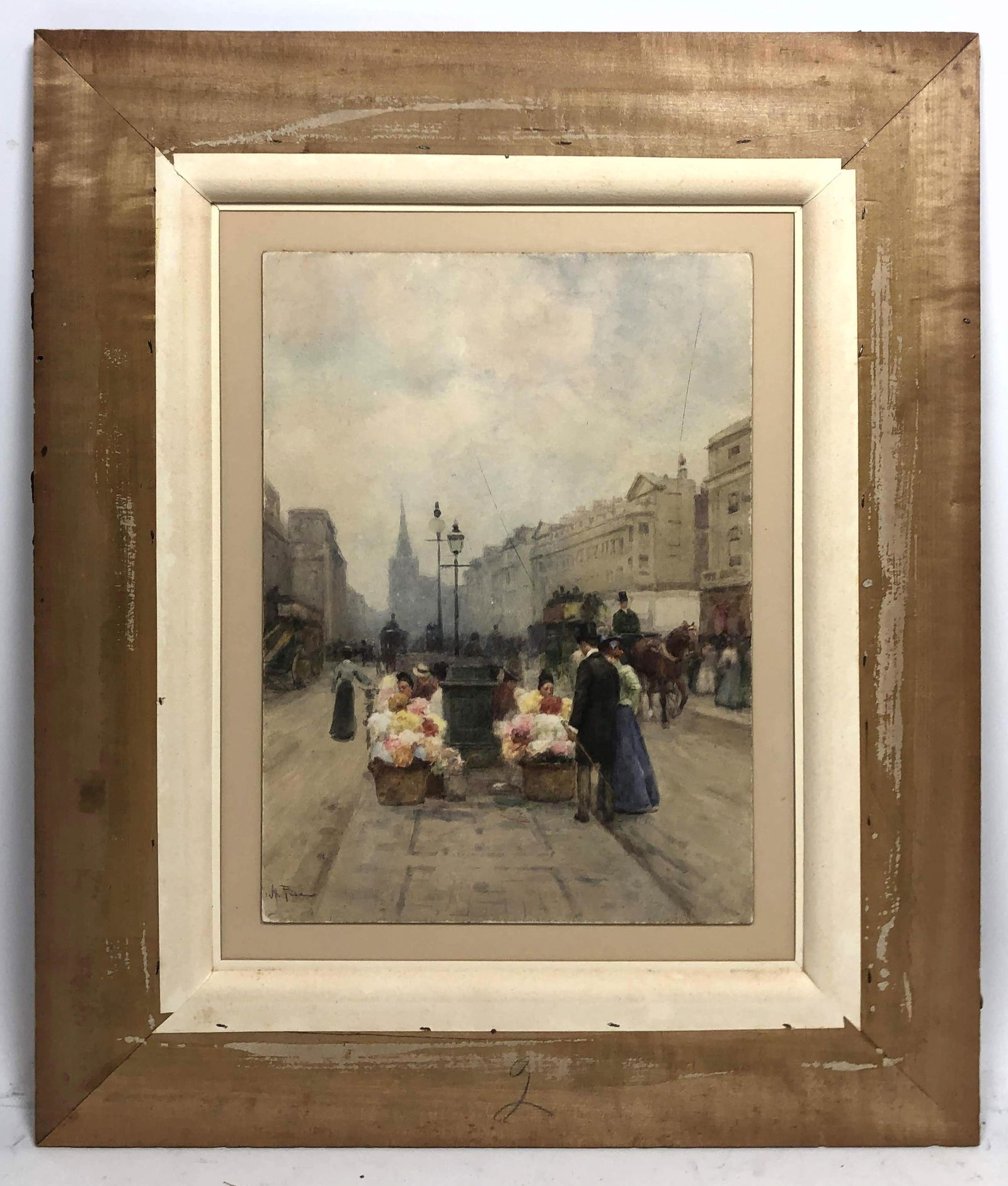 Albert Pisa Italian Watercolor  Painting. "Flower Merch (1 of 8)